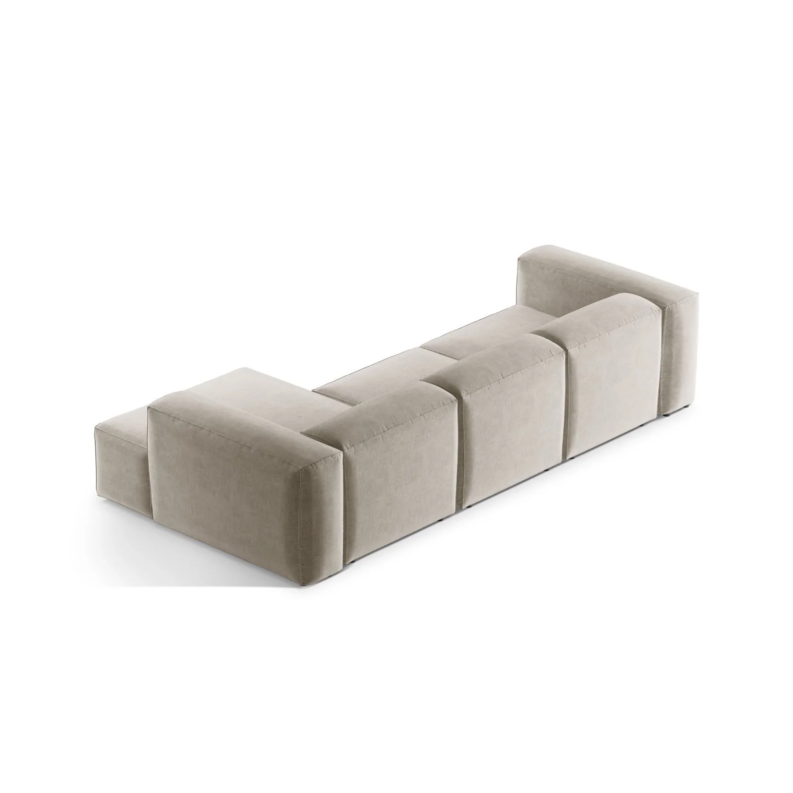 Bergamo 3-Sitzer Ecksofa, Rechte Seite, aus Cord oder Strukturstoff, 304x152x70 cm - Image 47