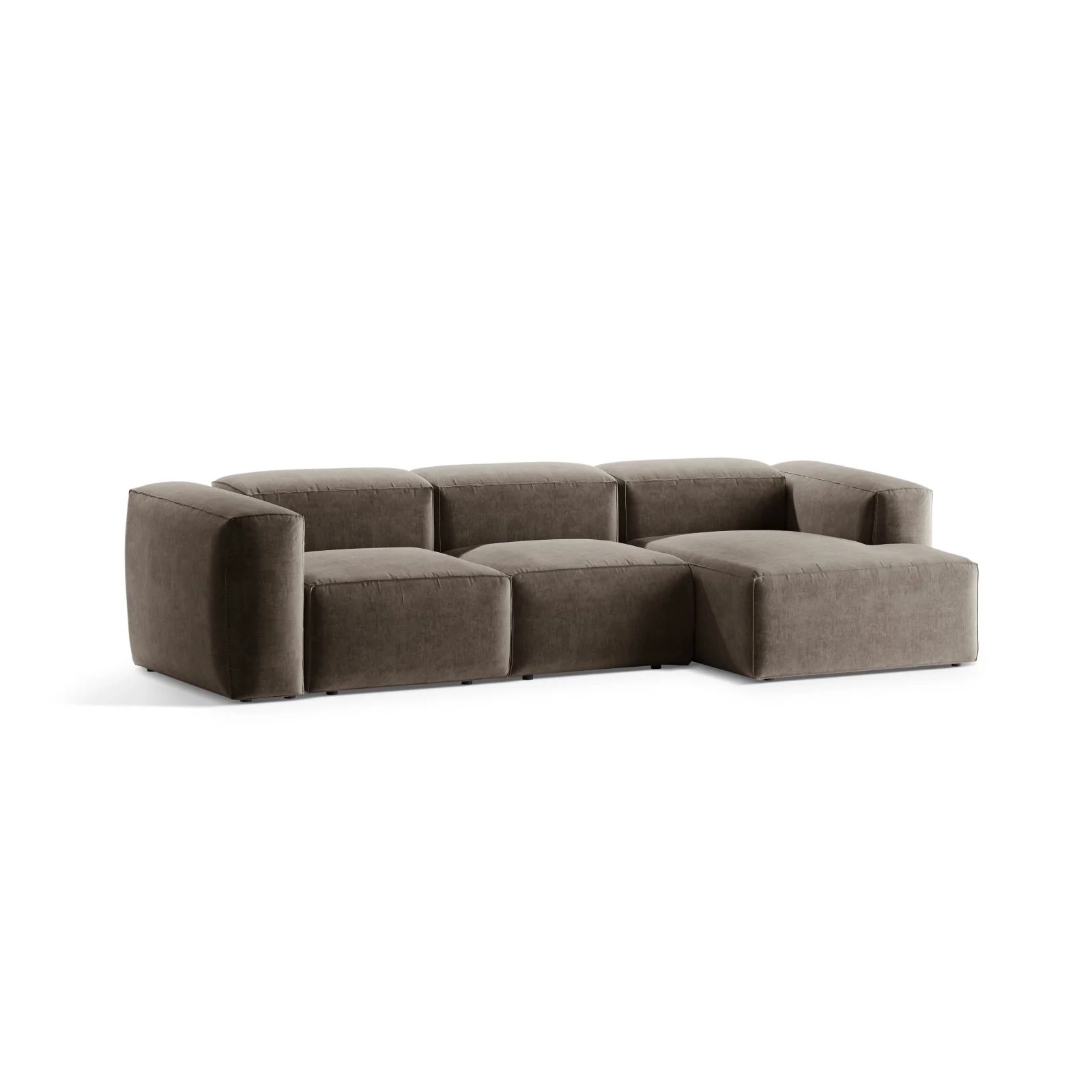 Bergamo 3-Sitzer Ecksofa, Rechte Seite, aus Cord oder Strukturstoff, 304x152x70 cm - Image 53
