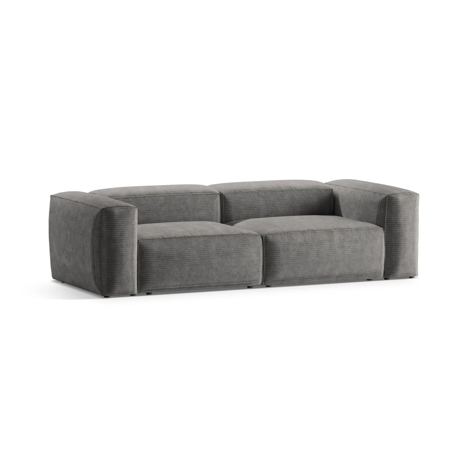 Bergamo 3-Sitzer Sofa aus Cord oder Strukturstoff, 264x108x70 cm - Image 32