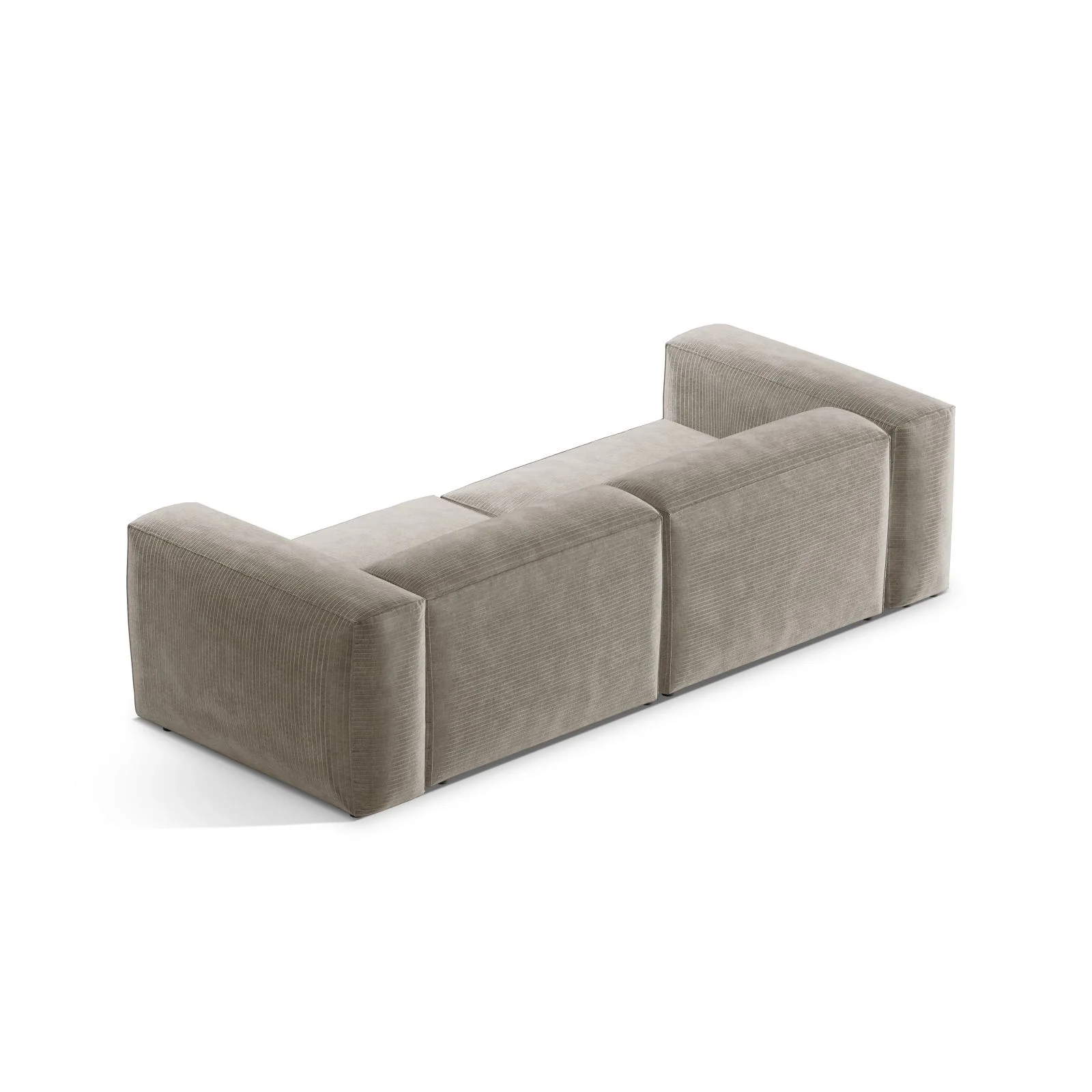 Bergamo 3-Sitzer Sofa aus Cord oder Strukturstoff, 264x108x70 cm - Image 5