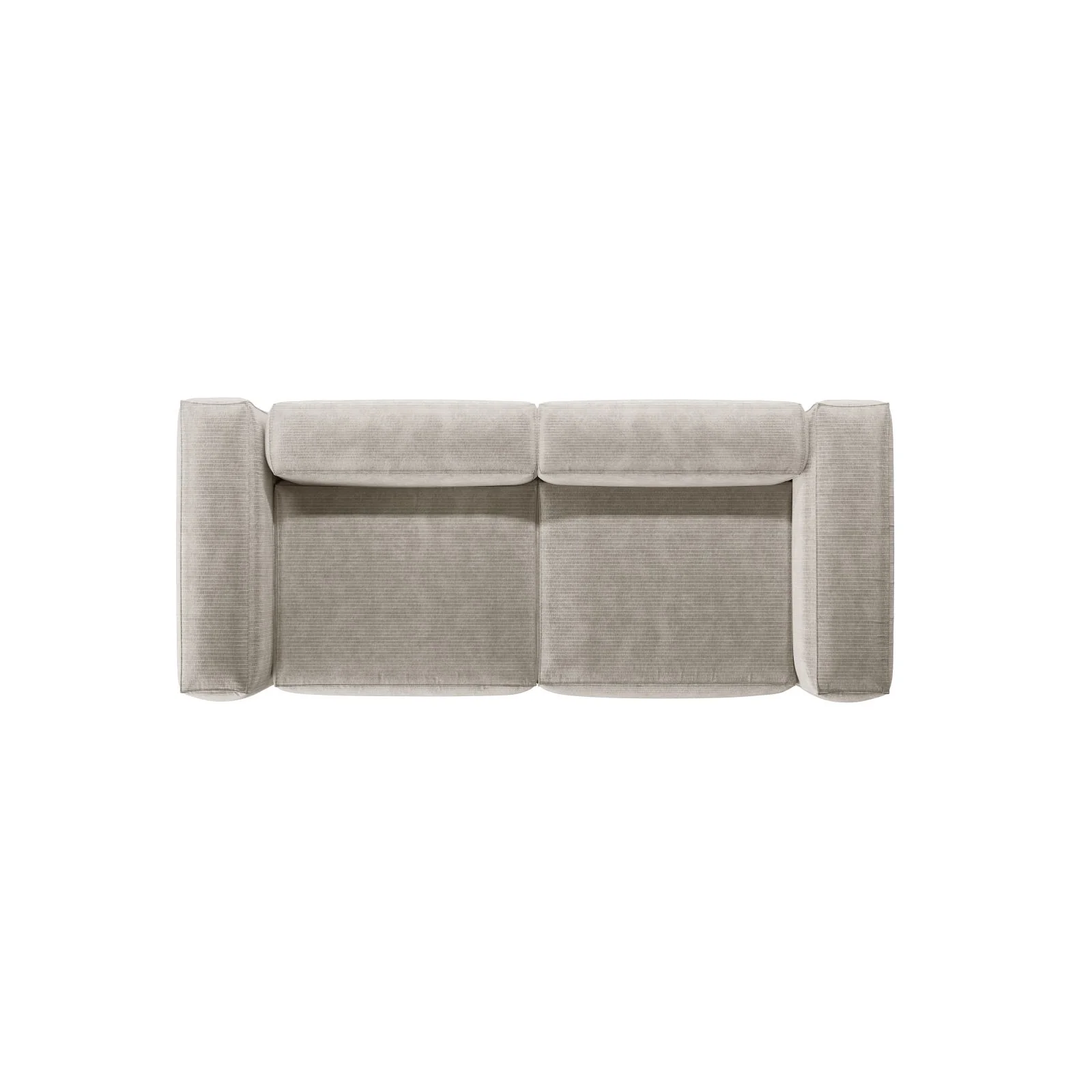 Bergamo 3-Sitzer Sofa aus Cord oder Strukturstoff, 264x108x70 cm - Image 6