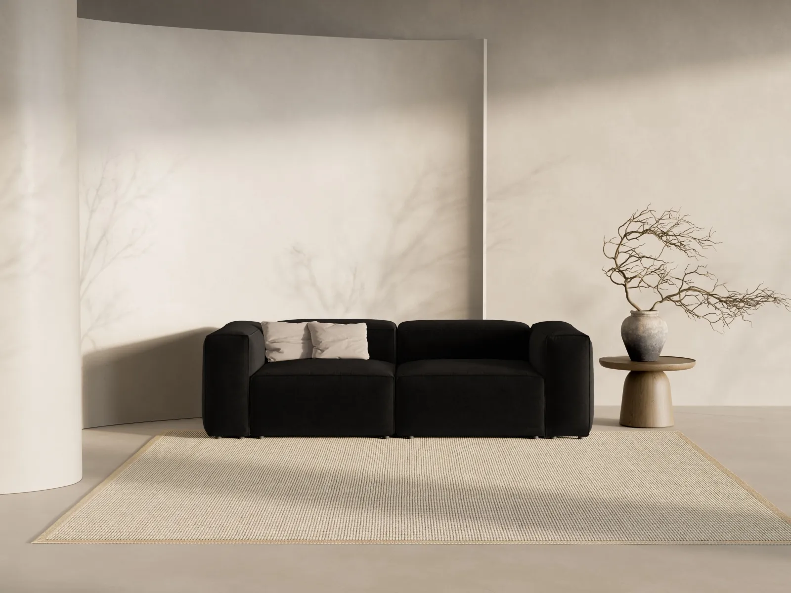 Bergamo 3-Sitzer Sofa aus Cord oder Strukturstoff, 264x108x70 cm - Image 79