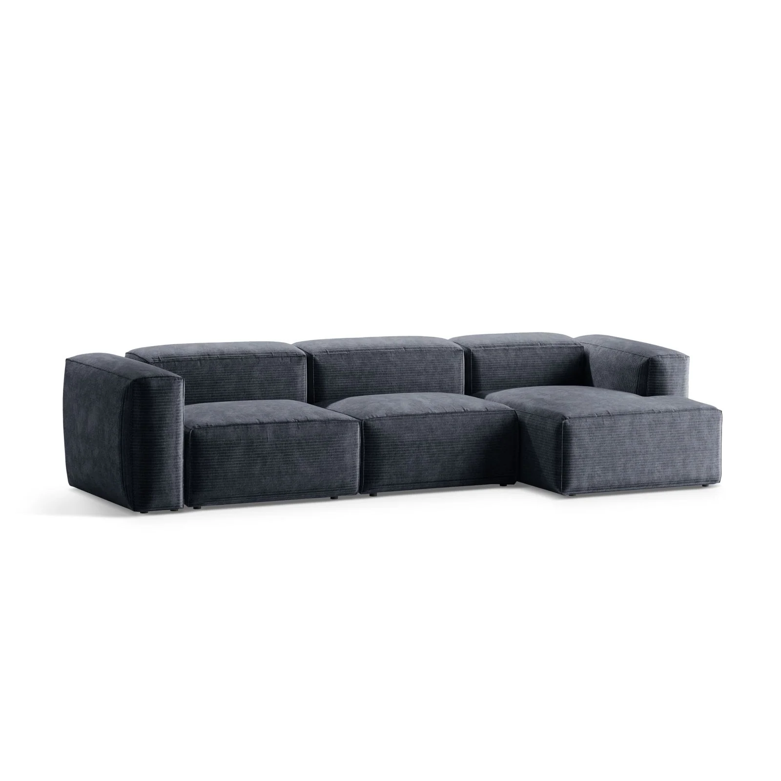 Bergamo 4-Sitzer Ecksofa, Rechte Seite, aus Cord oder Strukturstoff, 344x152x70 cm - Image 18