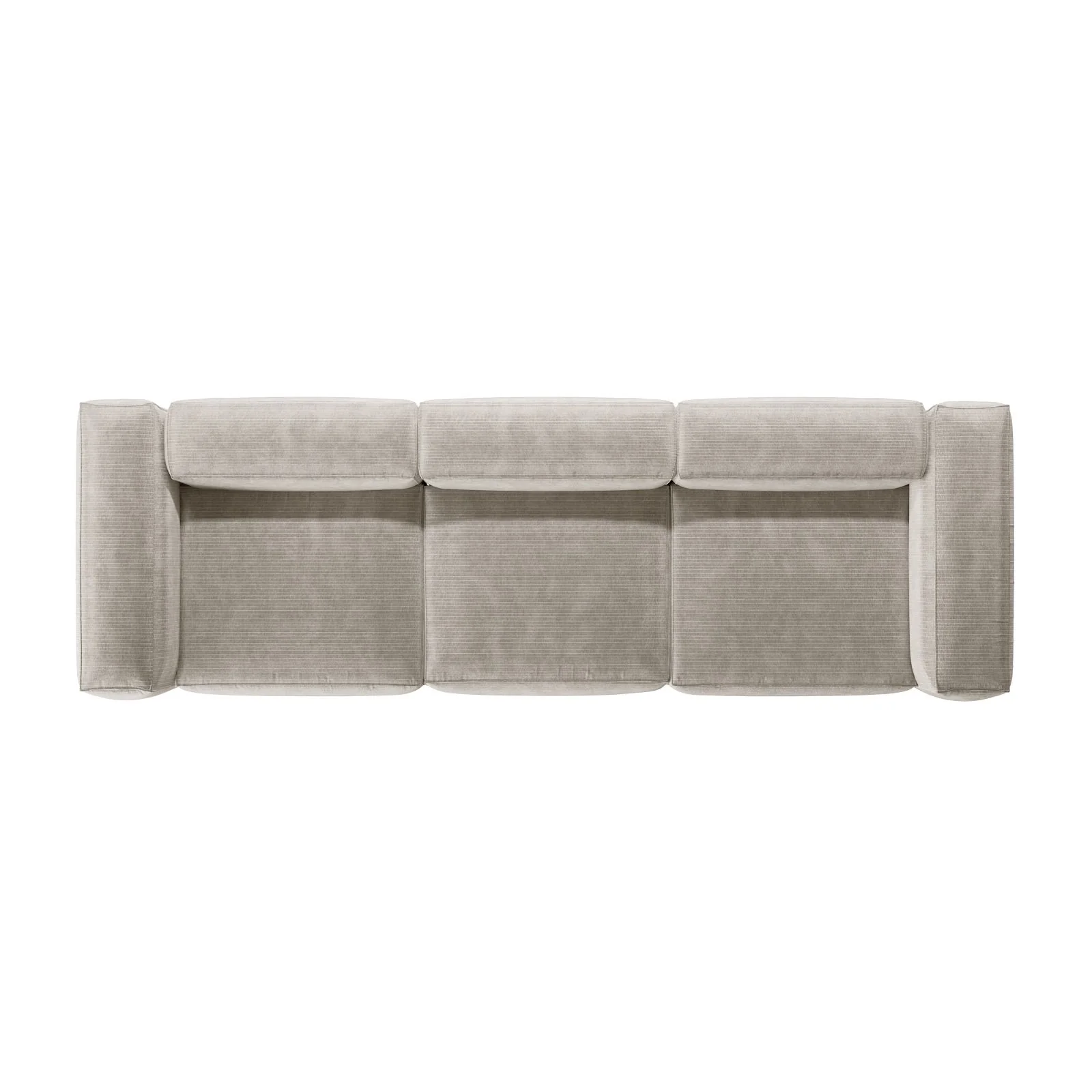 Bergamo 4-Sitzer Sofa aus Cord oder Strukturstoff, 364x108x70 cm - Image 6