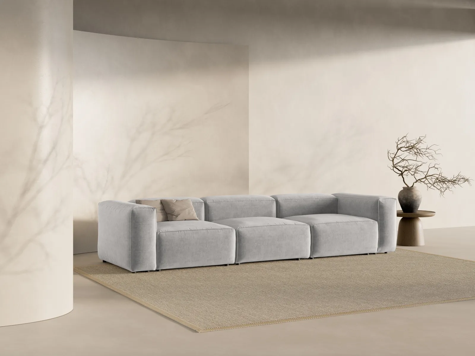 Bergamo 4-Sitzer Sofa aus Cord oder Strukturstoff, 364x108x70 cm - Image 72