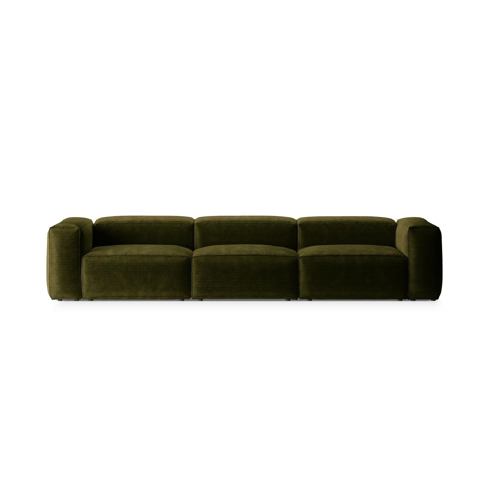 Bergamo 4-Sitzer Sofa aus Cord oder Strukturstoff, 364x108x70 cm - Image 8