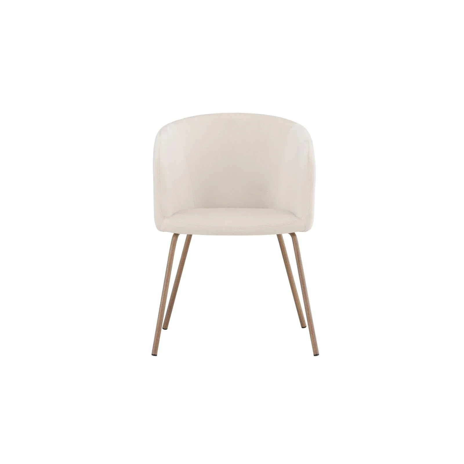Berit Esszimmerstuhl - Walnuss Stahlbeine / Creme Samt - Image 6