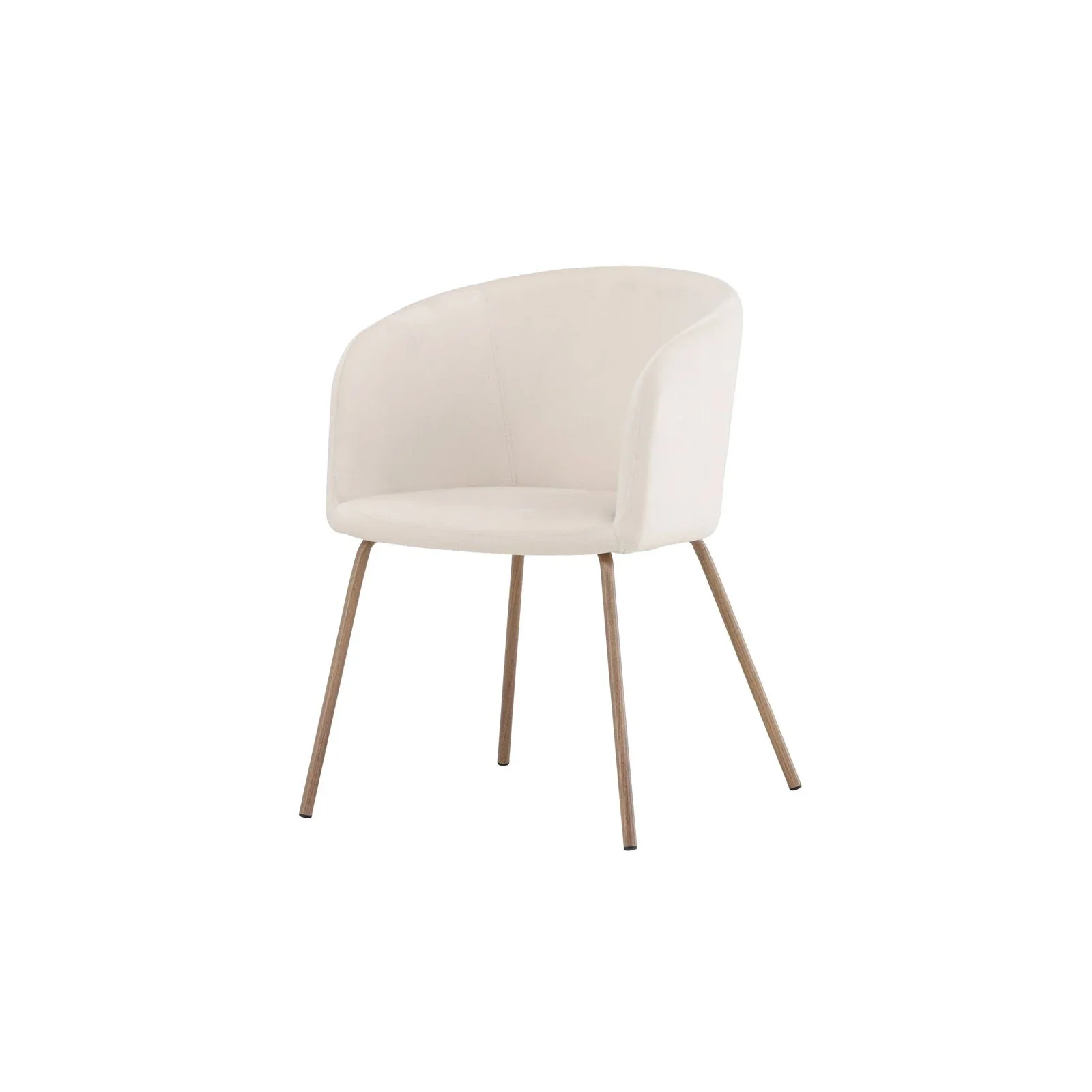 Berit Esszimmerstuhl - Walnuss Stahlbeine / Creme Samt - Image 7