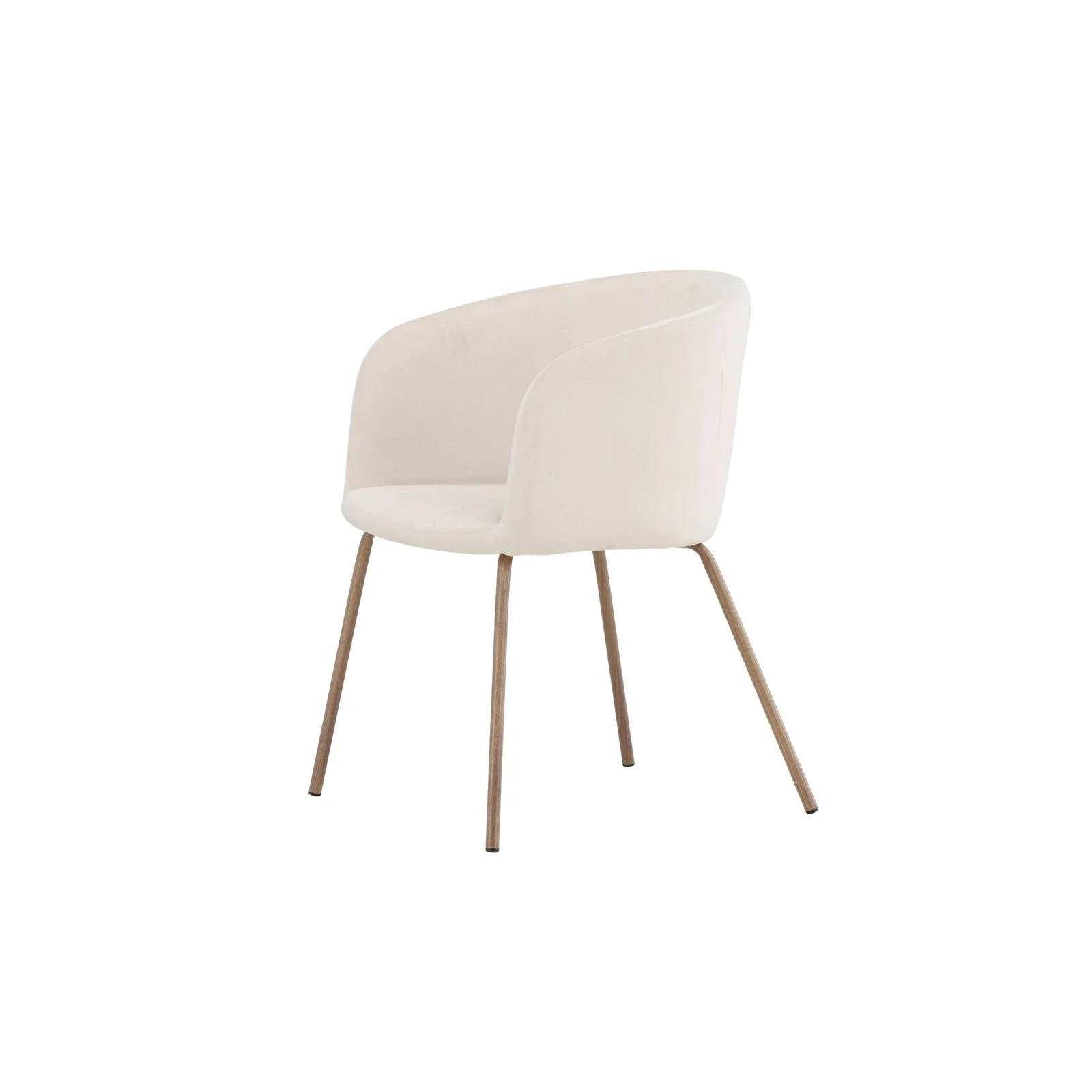 Berit Esszimmerstuhl - Walnuss Stahlbeine / Creme Samt - Image 8