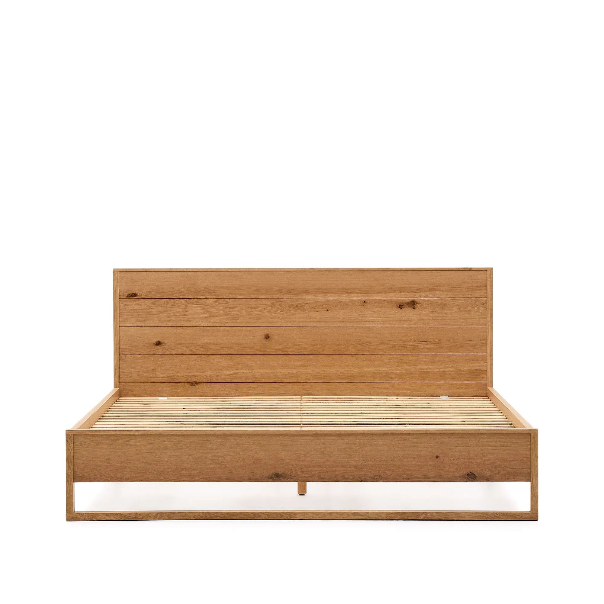 Bett Alguema aus Eichenfurnier mit naturfarbenem Finish für 180 x 200 cm grosse Matratze - Image 4