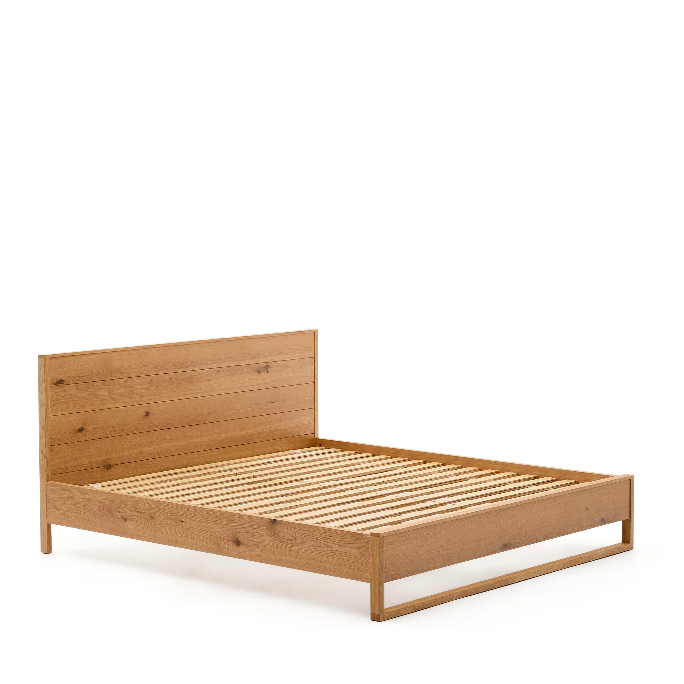 Bett Alguema aus Eichenfurnier mit naturfarbenem Finish für 180 x 200 cm grosse Matratze - Image 5