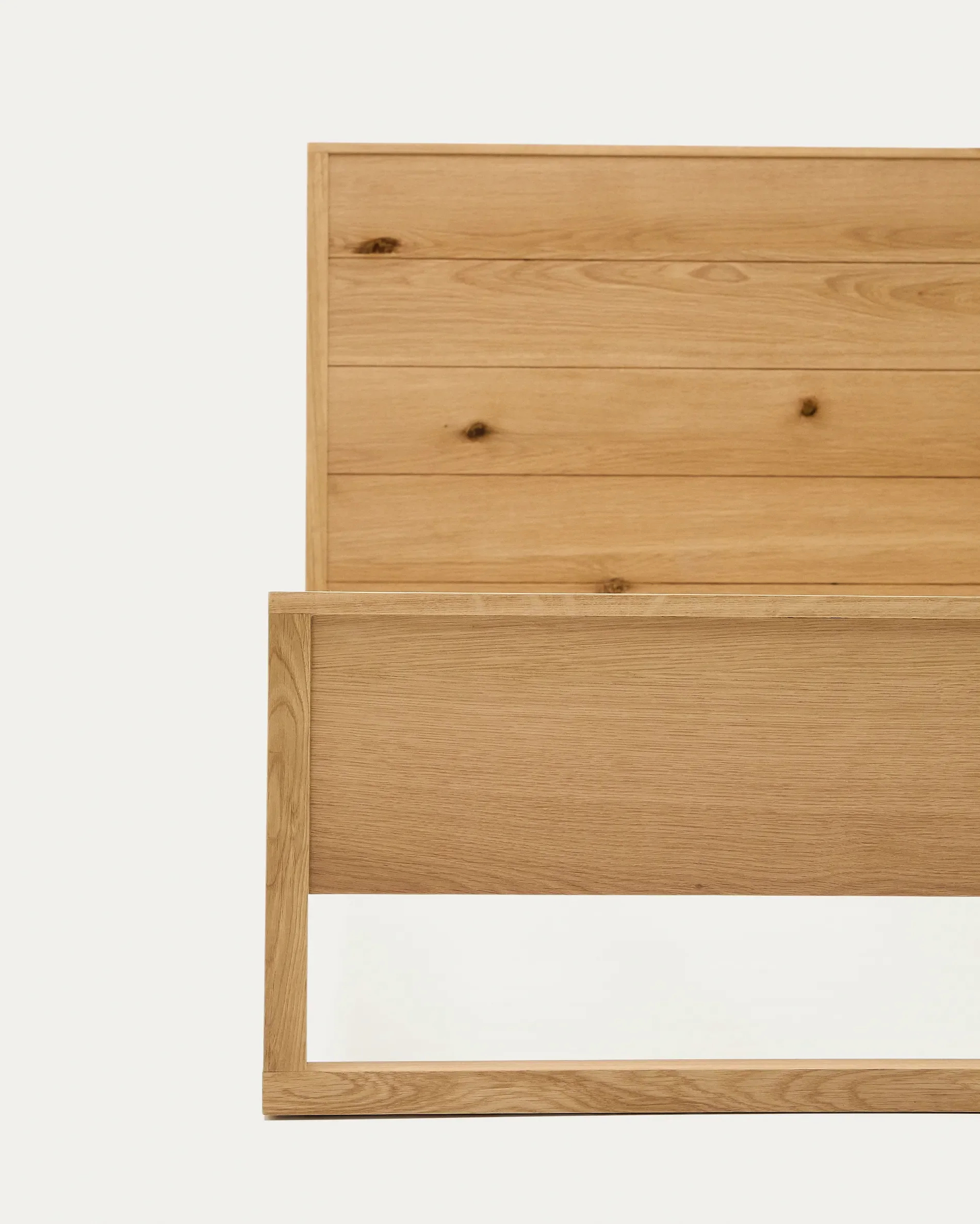 Bett Alguema aus Eichenfurnier mit naturfarbenem Finish für 180 x 200 cm grosse Matratze - Image 8