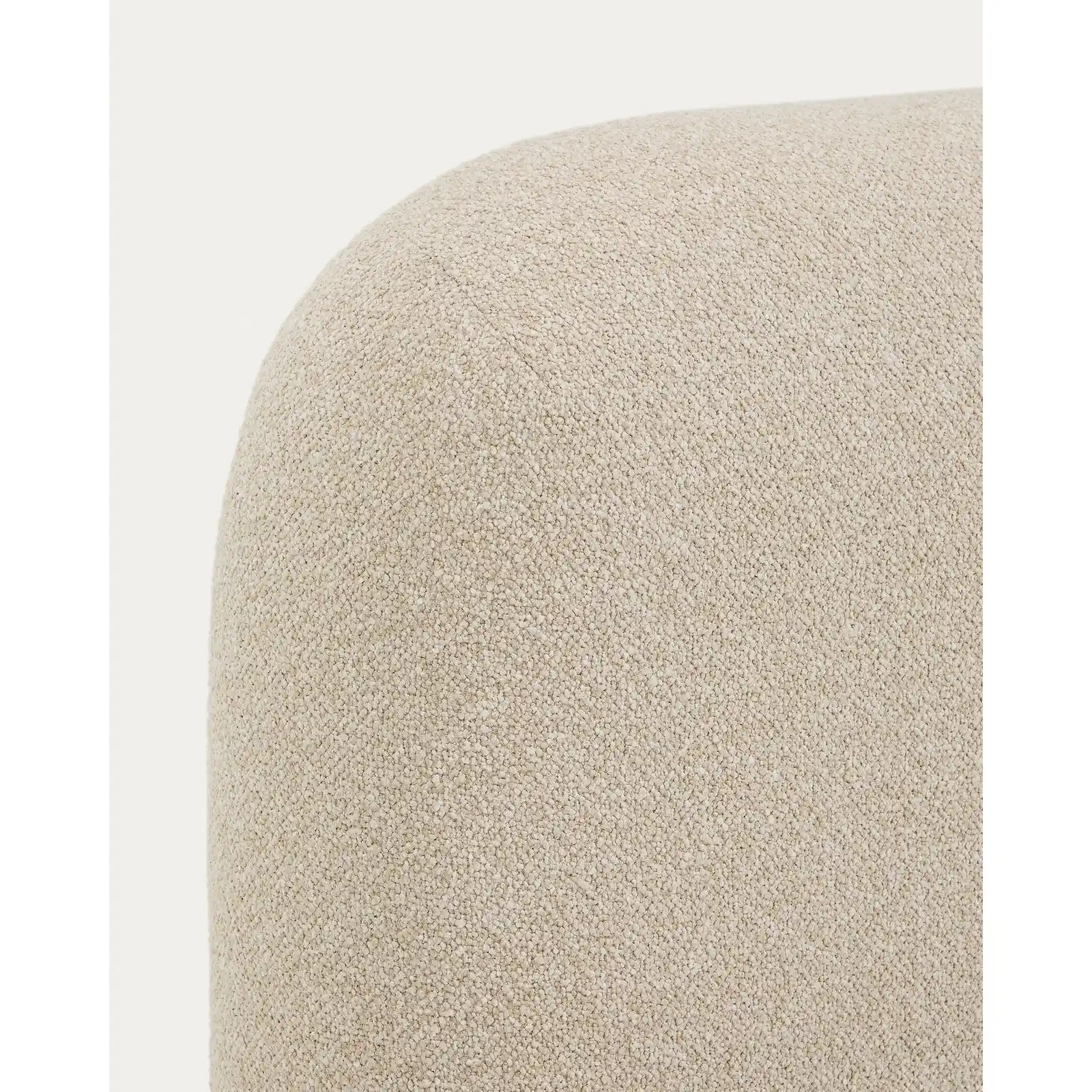 Bett Odina mit abnehmbarem Bezug aus ecrufarbenem Boucléstoff, Beine aus Eschenholz, naturfarbenes Finish, für Matratzen 180 x 200 cm - Image 9