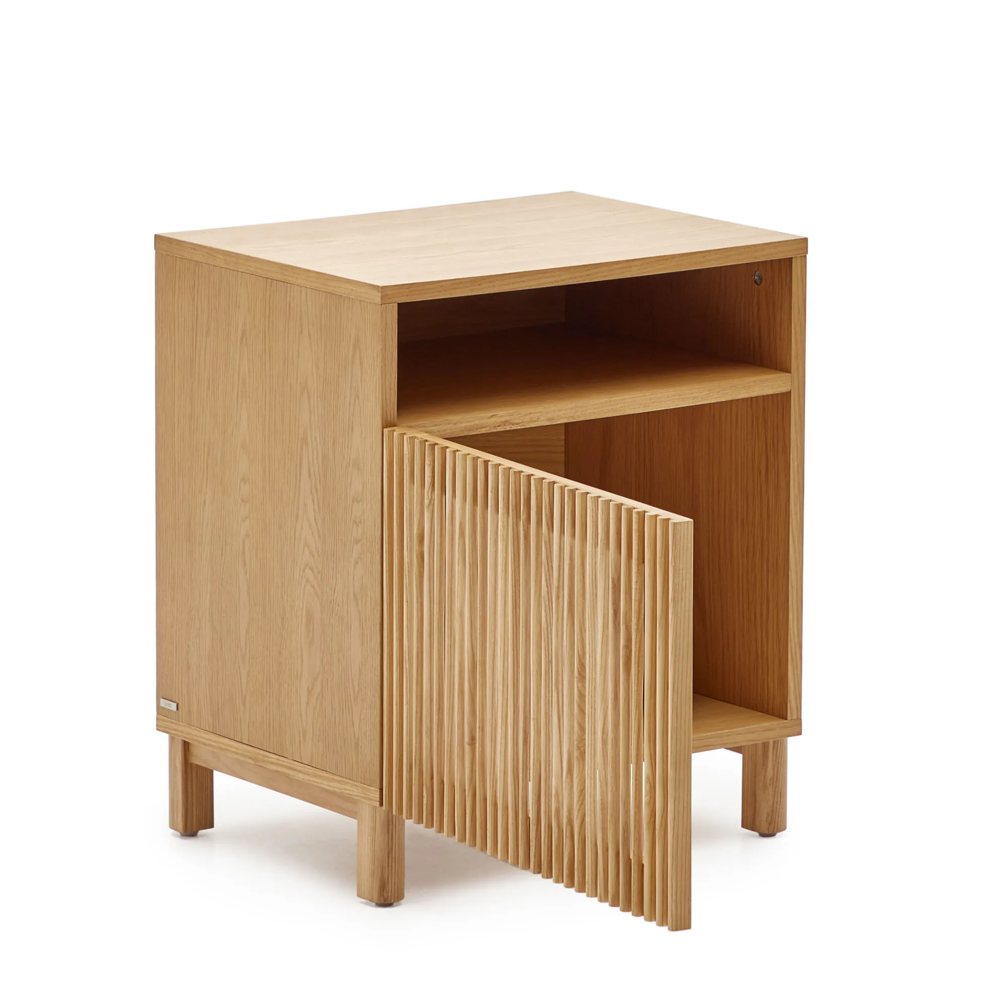 Beyla Nachttisch aus massiver Eiche und Eichenfurnier 53 x 62 cm FSC 100% - Image 6