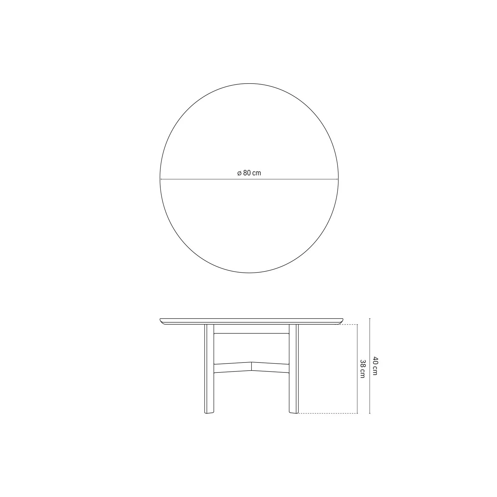Bia Couchtisch aus Akazienholz mit Marmorplatte Hellbraun, 80x80x40 cm - Image 5