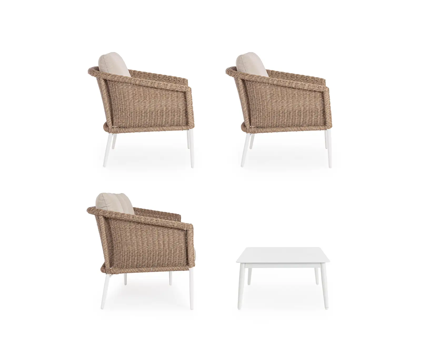 Outdoor 4er-Set Sitzgruppe Oceana Vapor aus Aluminium - Image 12