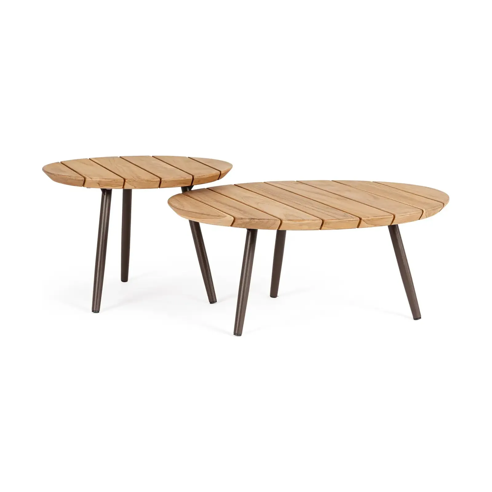 Outdoor Couchtisch 2er-Set Teakholz Talaia D50-D70 Java