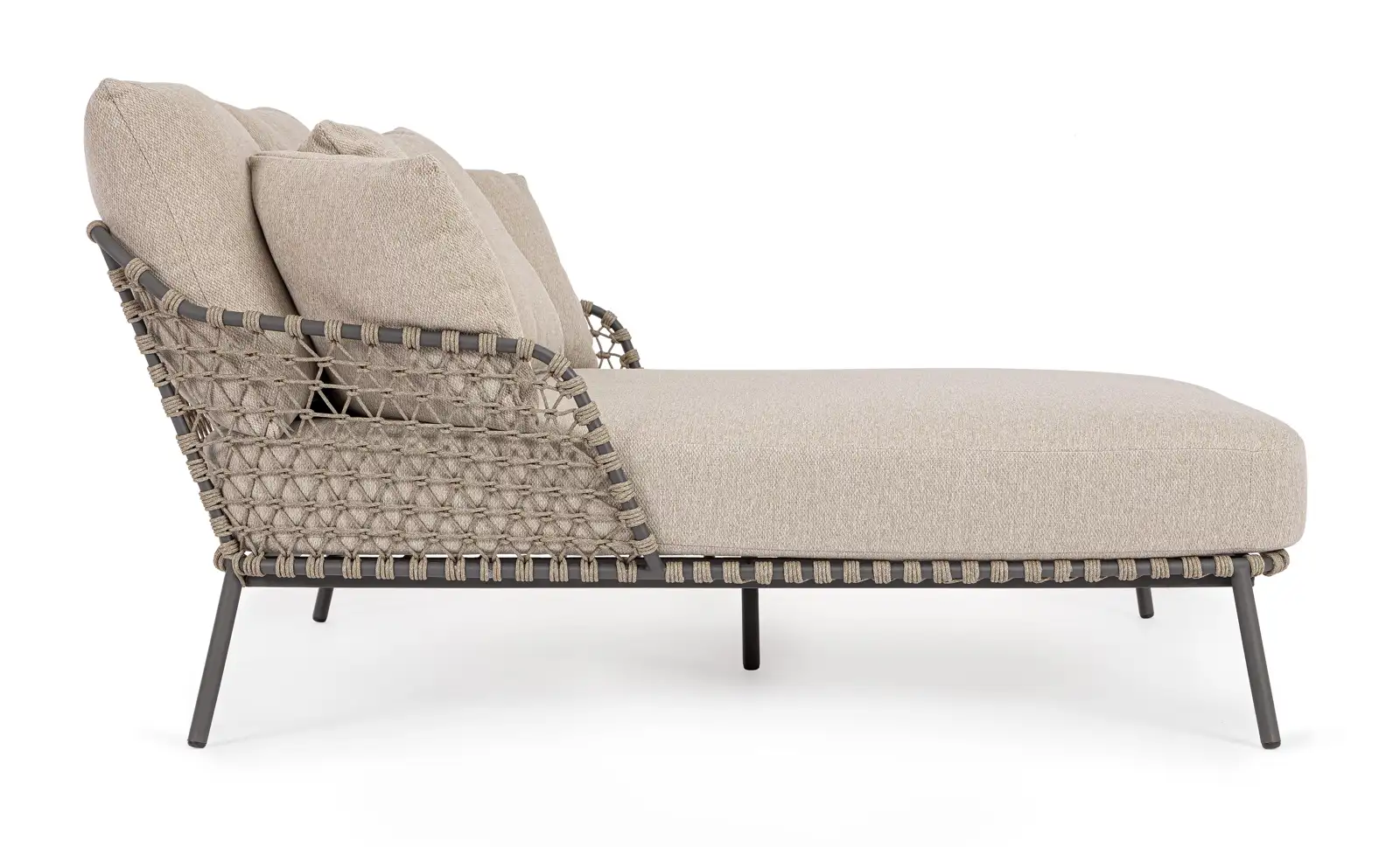 Outdoor Daybed 2-Sitzer Ivissa Anthrazit 139x170 cm - Image 3