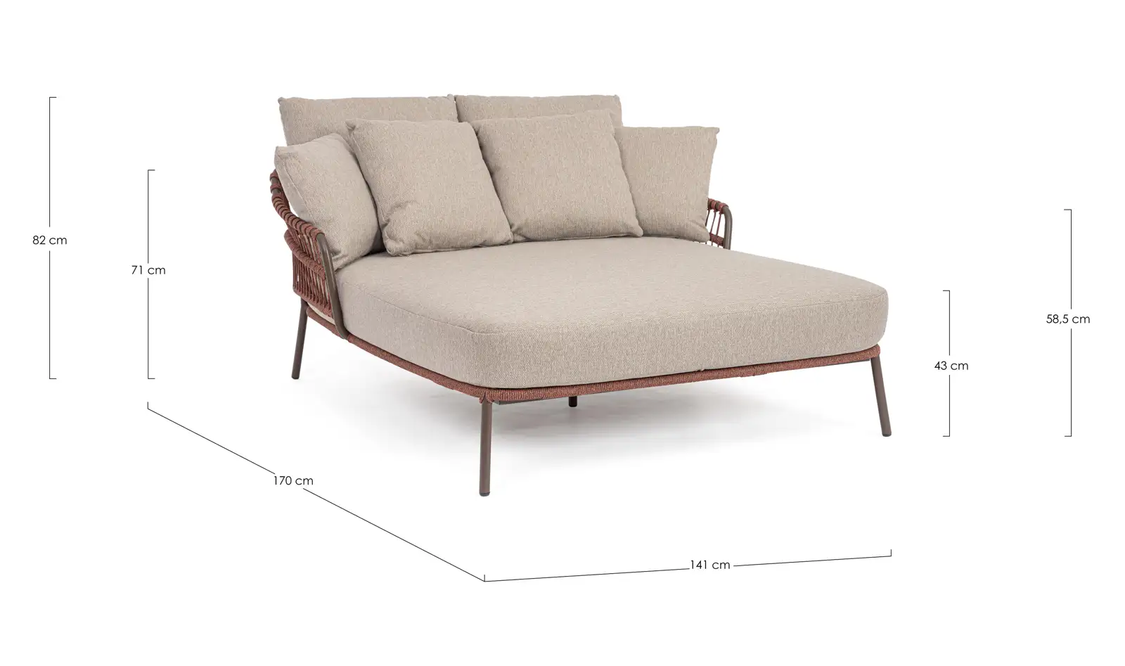 Outdoor Daybed 2-Sitzer Talaia Java - Image 4