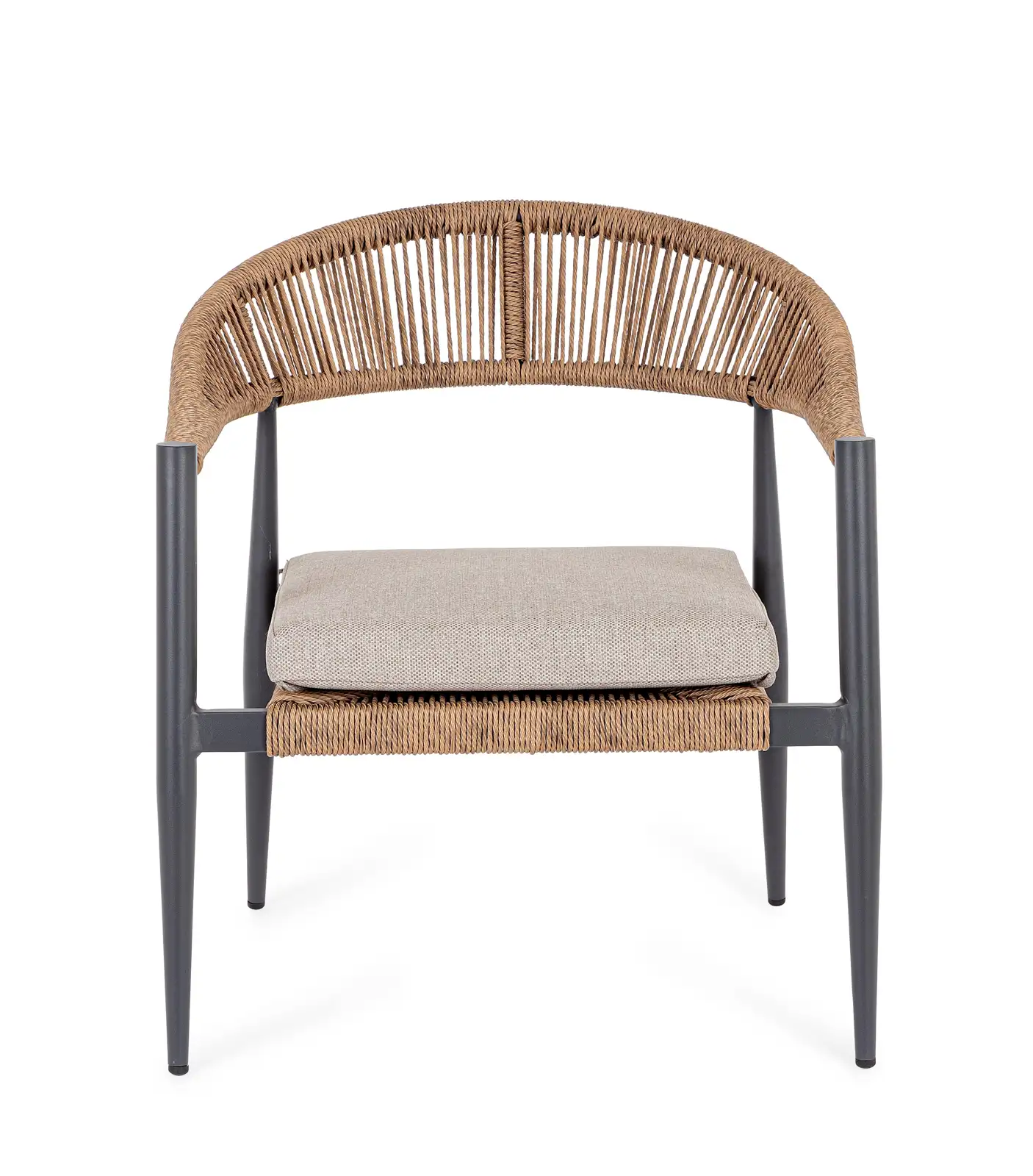 Outdoor Sessel mit Armlehnen Jandia Anthrazit/Natur - Image 4