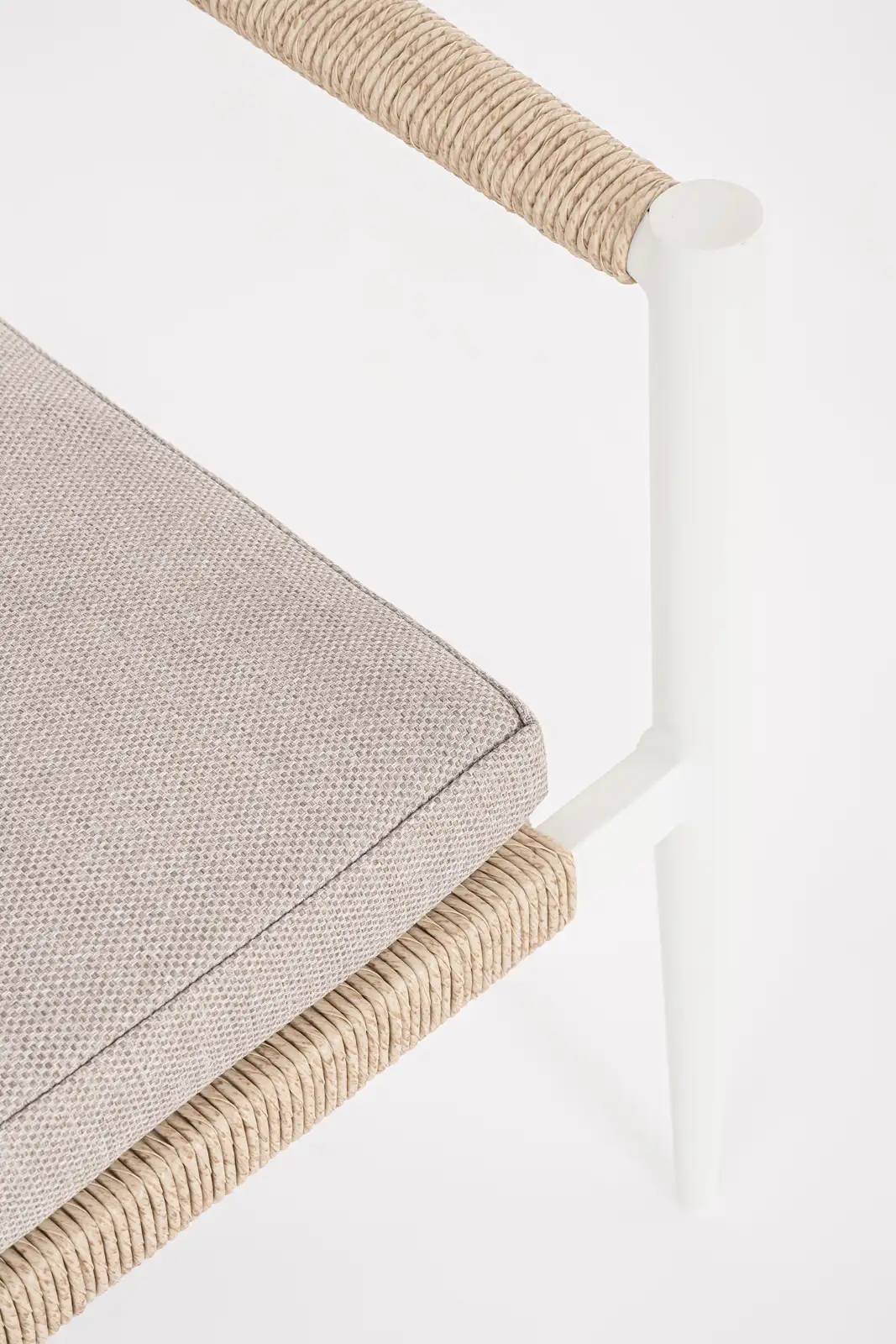 Outdoor Sessel mit Armlehnen Jandia Weiß/Beige SA27 - Image 3