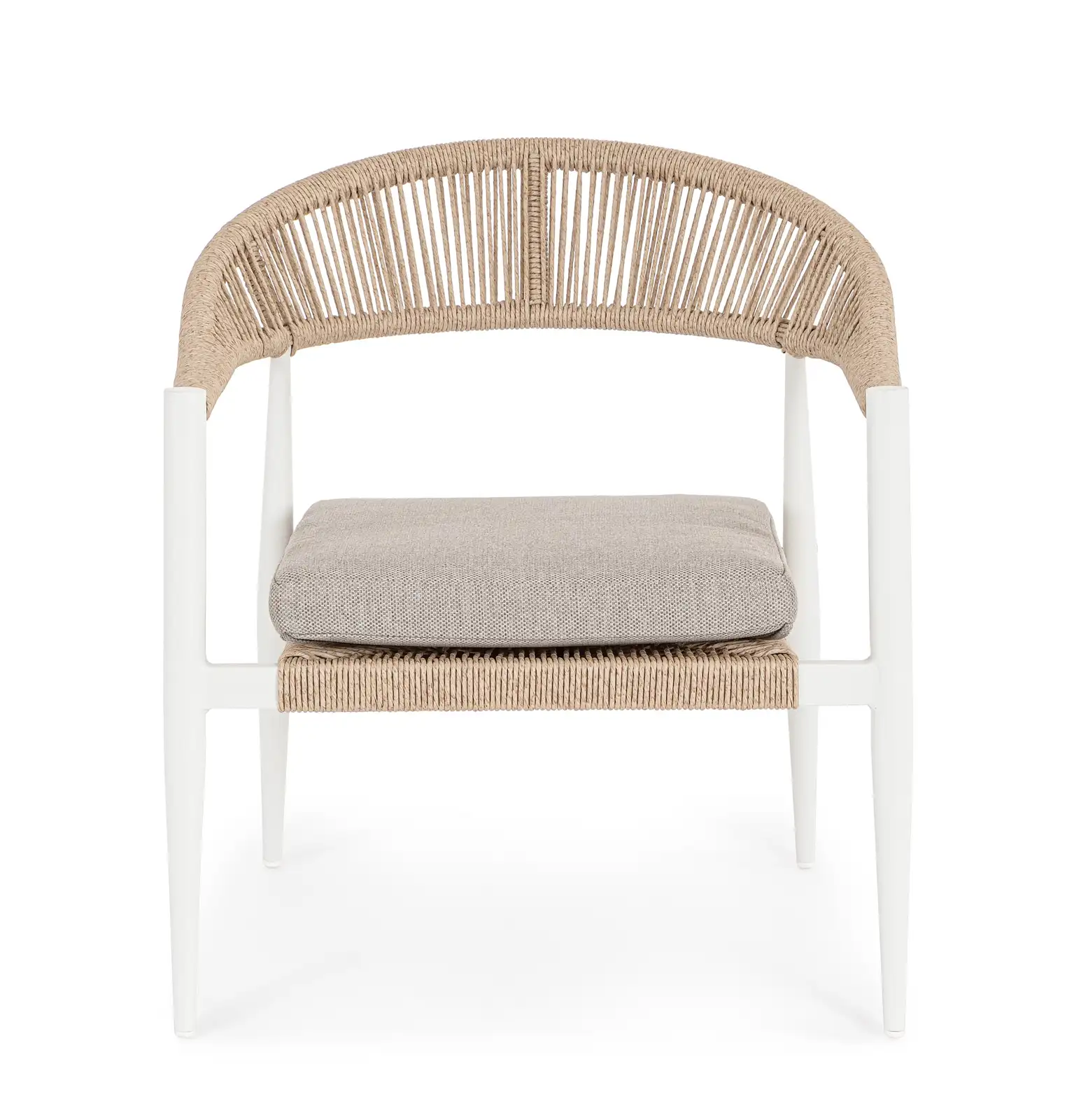 Outdoor Sessel mit Armlehnen Jandia Weiß/Beige SA27 - Image 5