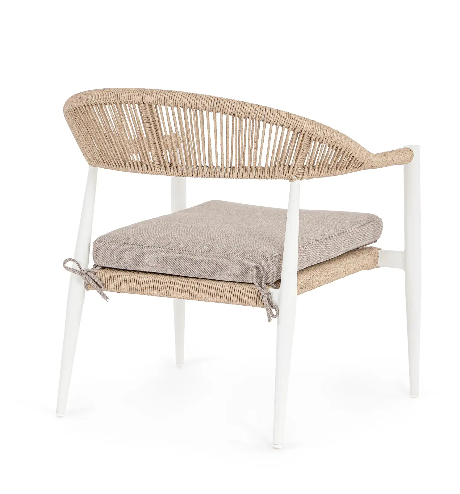 Outdoor Sessel mit Armlehnen Jandia Weiß/Beige SA27 - Image 7