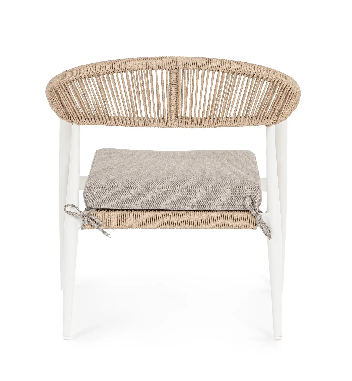 Outdoor Sessel mit Armlehnen Jandia Weiß/Beige SA27 - Image 8