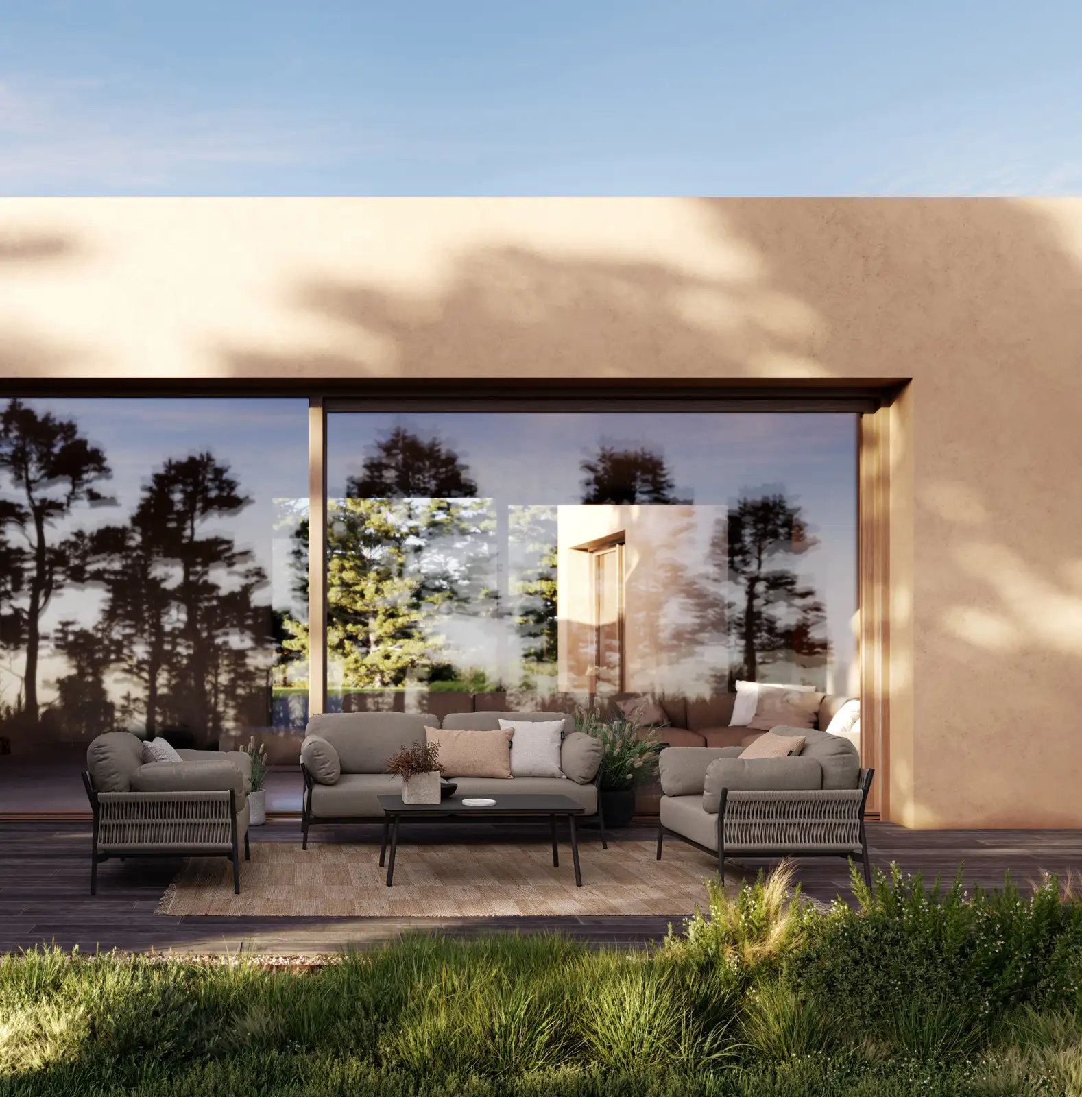Outdoor Sessel Pardis raven QS25 aus Aluminium - Image 4
