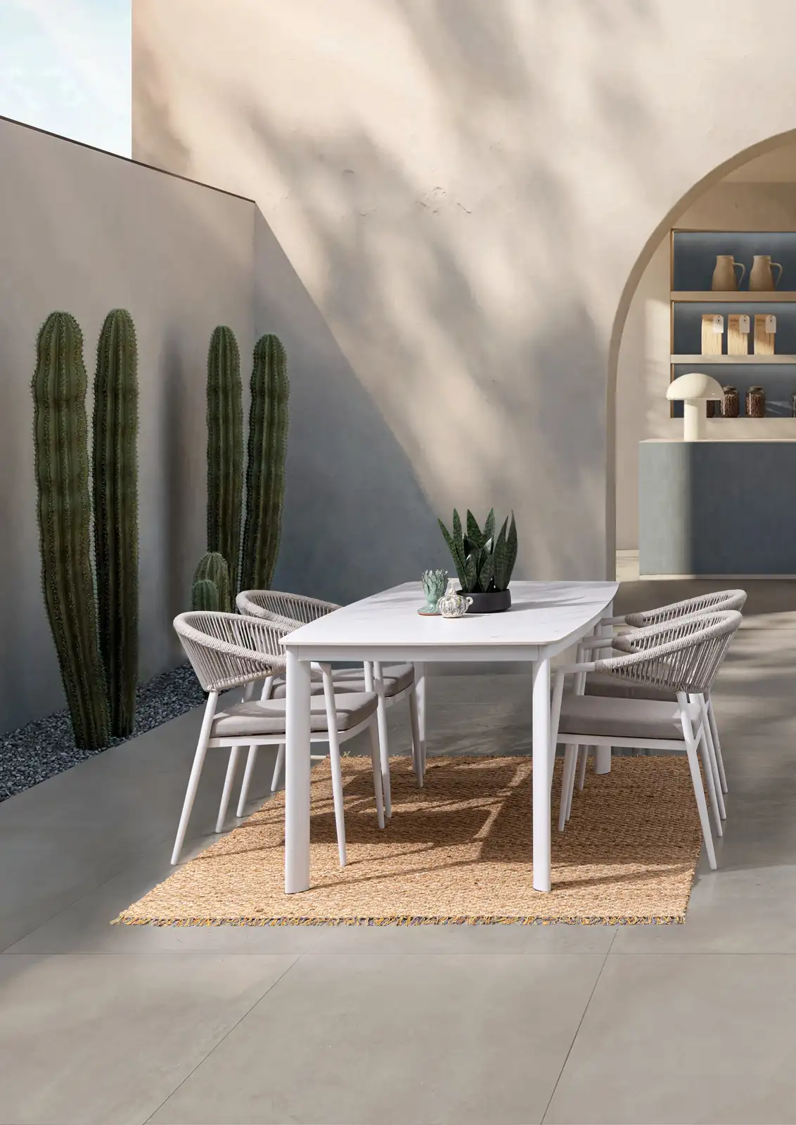 Outdoor Tisch Alcora weiß JA61 180x90 cm - Image 2