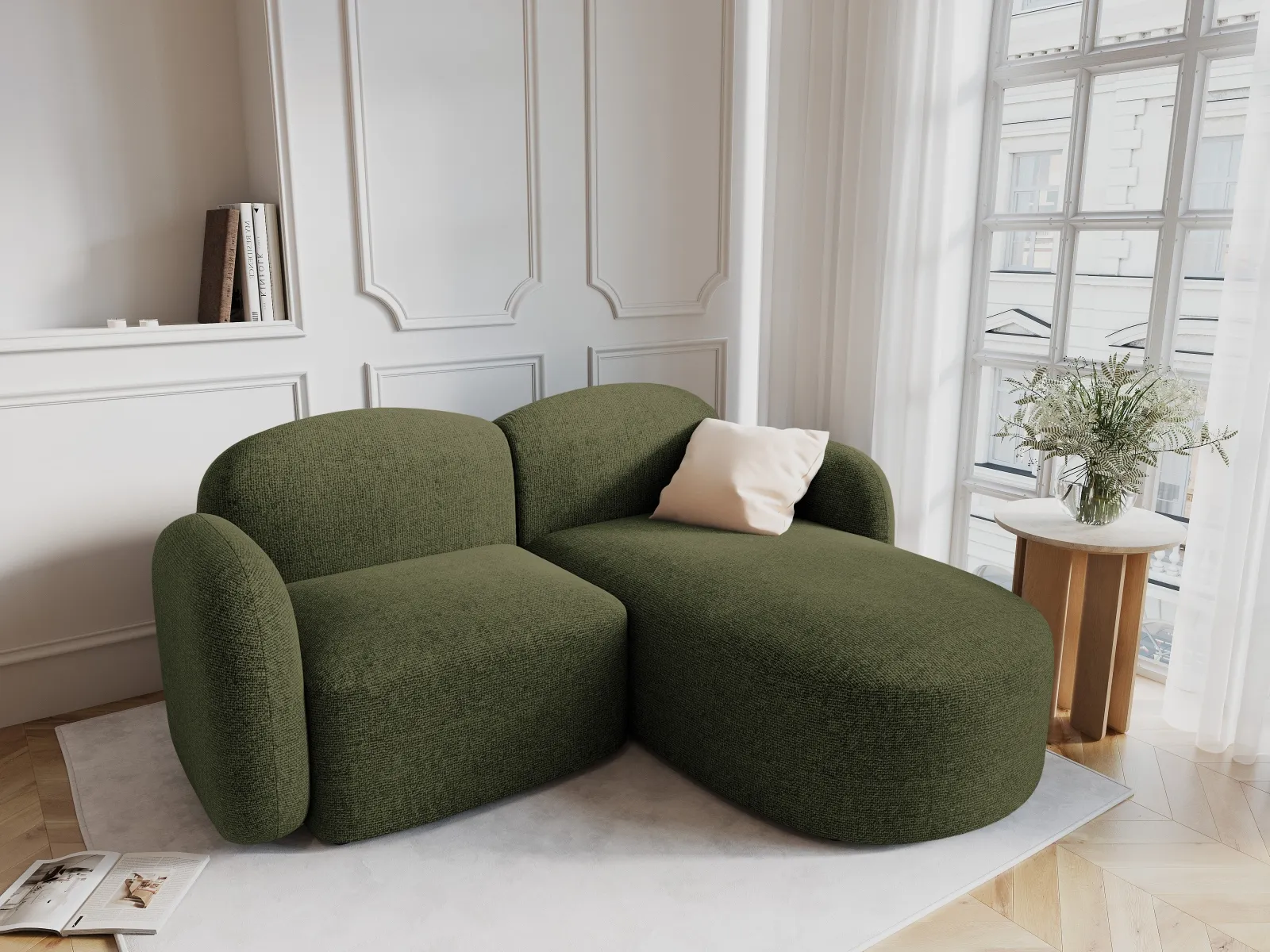 Blair 3-Sitzer Ecksofa Rechts, mit Bezug aus Samt oder Chenille, 194x167 cm - Image 14