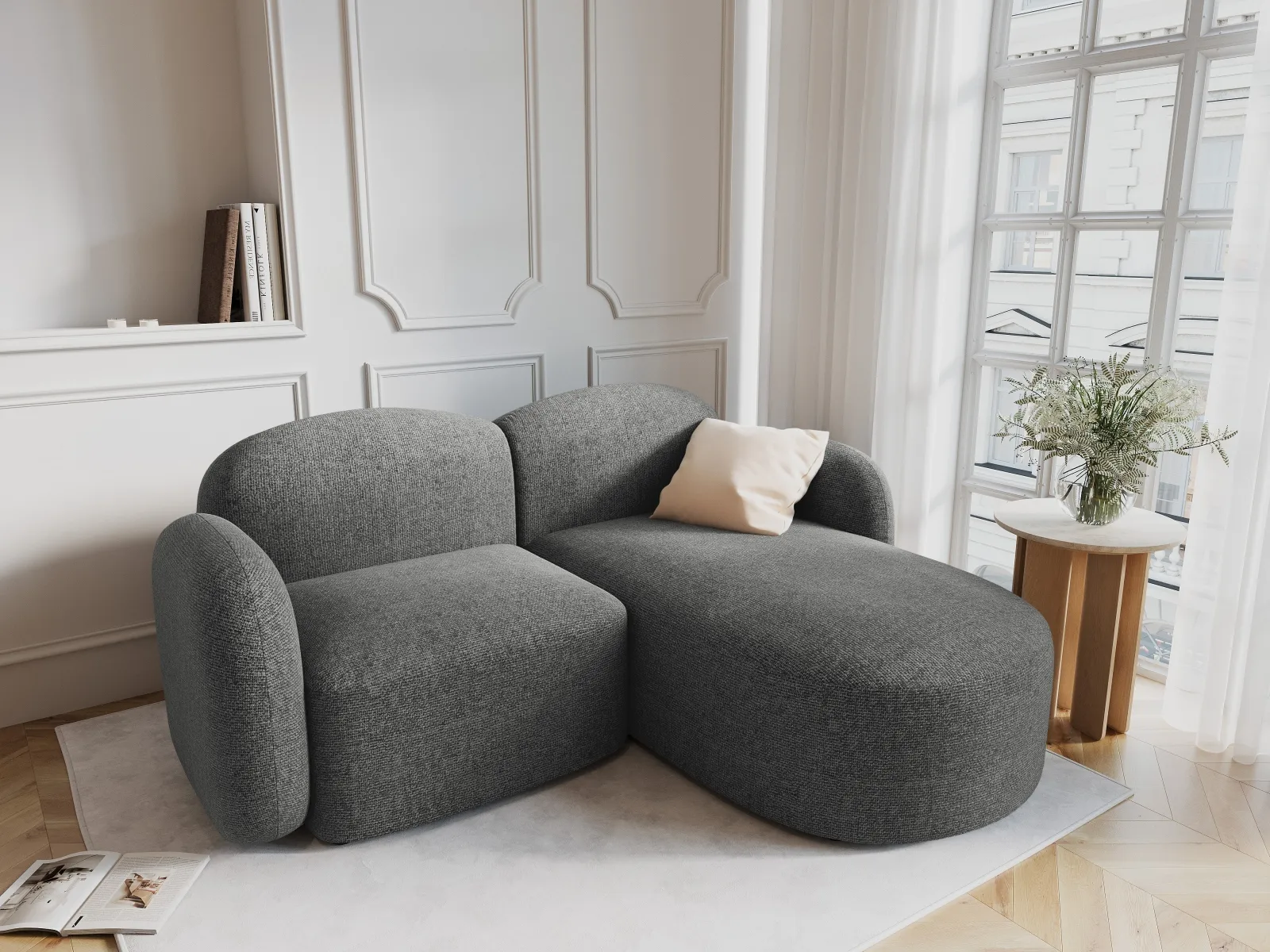 Blair 3-Sitzer Ecksofa Rechts, mit Bezug aus Samt oder Chenille, 194x167 cm - Image 32