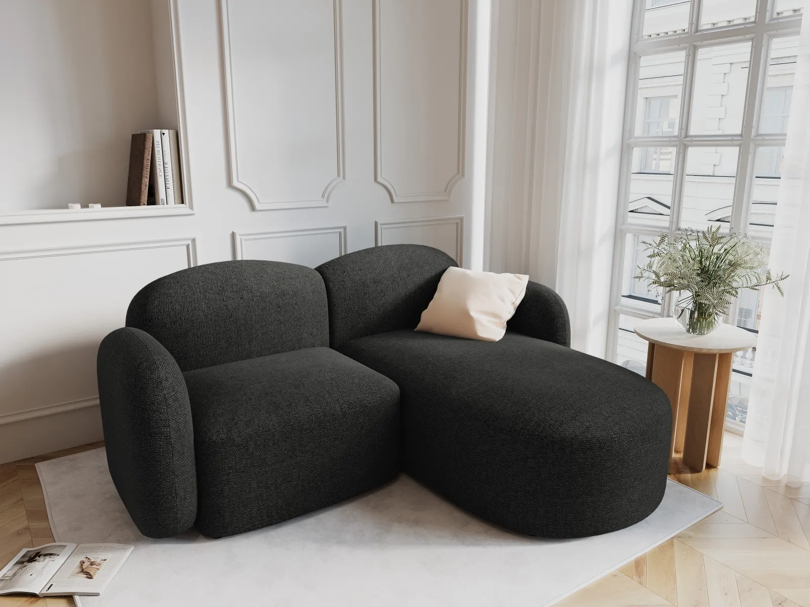 Blair 3-Sitzer Ecksofa Rechts, mit Bezug aus Samt oder Chenille, 194x167 cm - Image 38