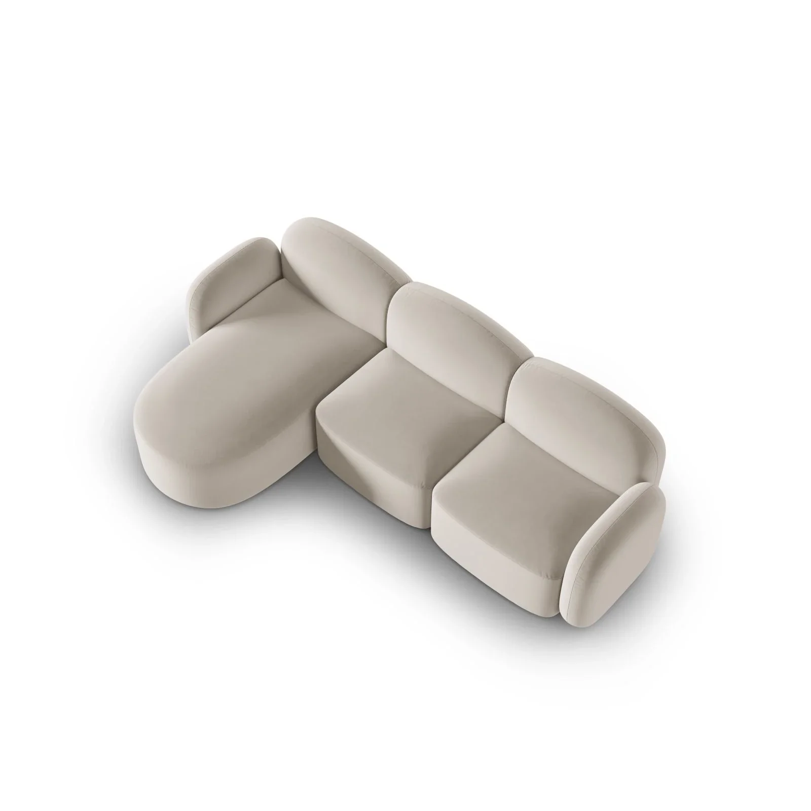 Blair 4-Sitzer Ecksofa Links, mit Bezug aus Samt oder Chenille, 274x167 cm - Image 45