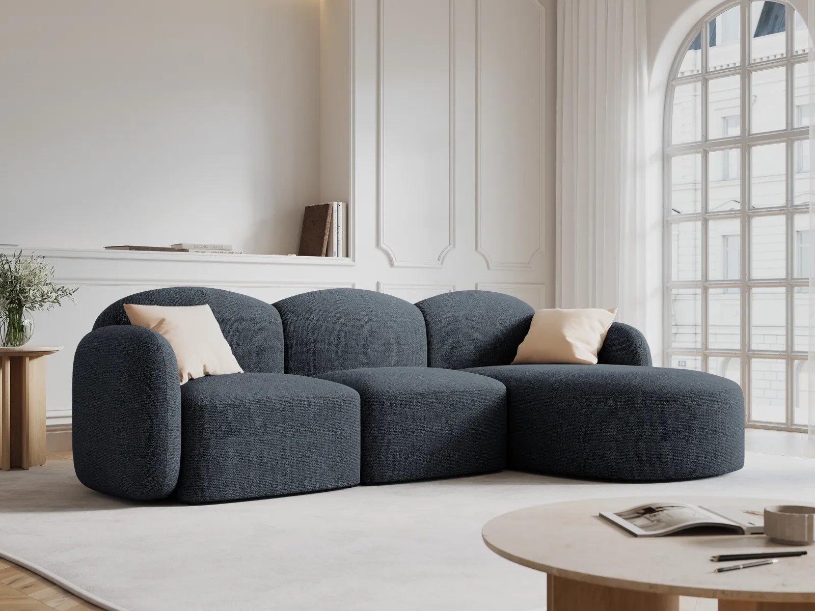 Blair 4-Sitzer Ecksofa Rechts, mit Bezug aus Samt oder Chenille, 274x167 cm - Image 20