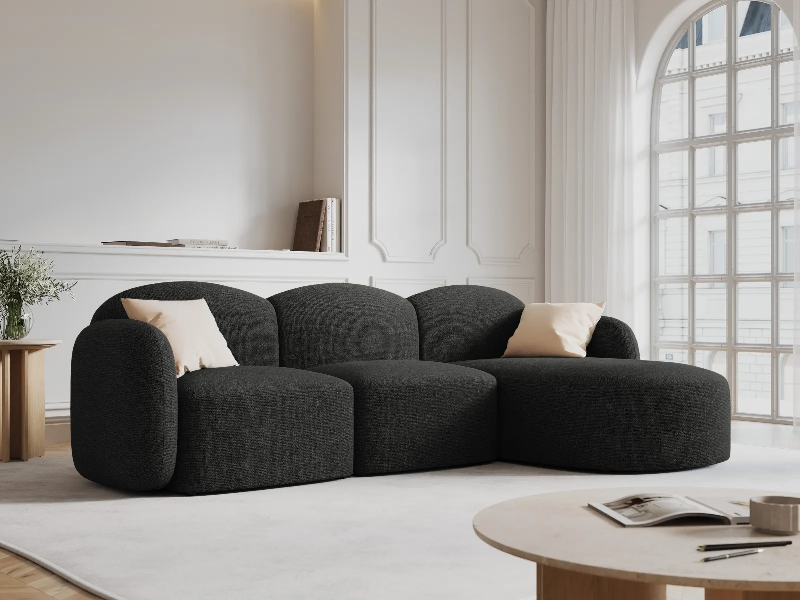 Blair 4-Sitzer Ecksofa Rechts, mit Bezug aus Samt oder Chenille, 274x167 cm - Image 38