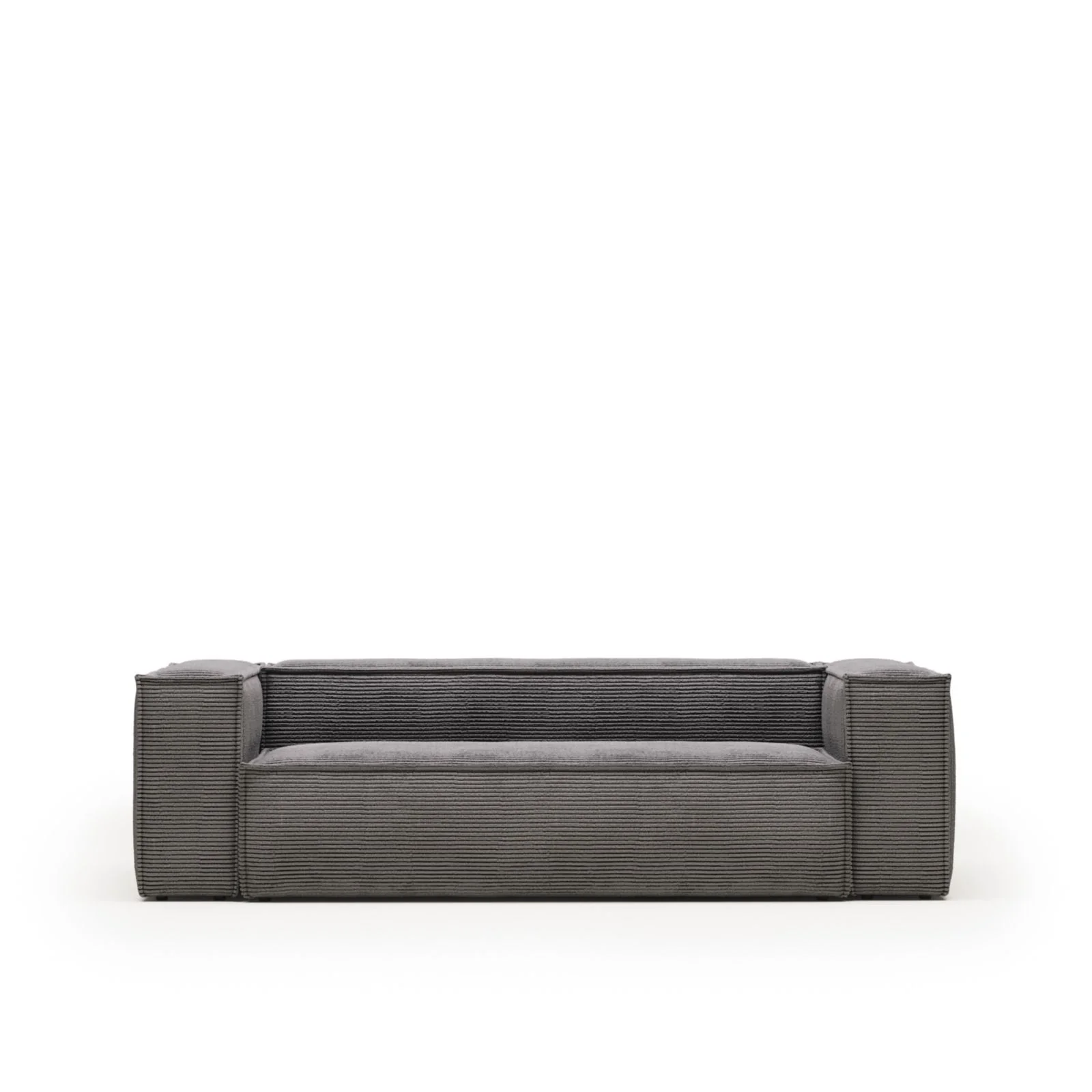 Blok 3-Sitzer-Sofa breiter Cord grau 240 cm