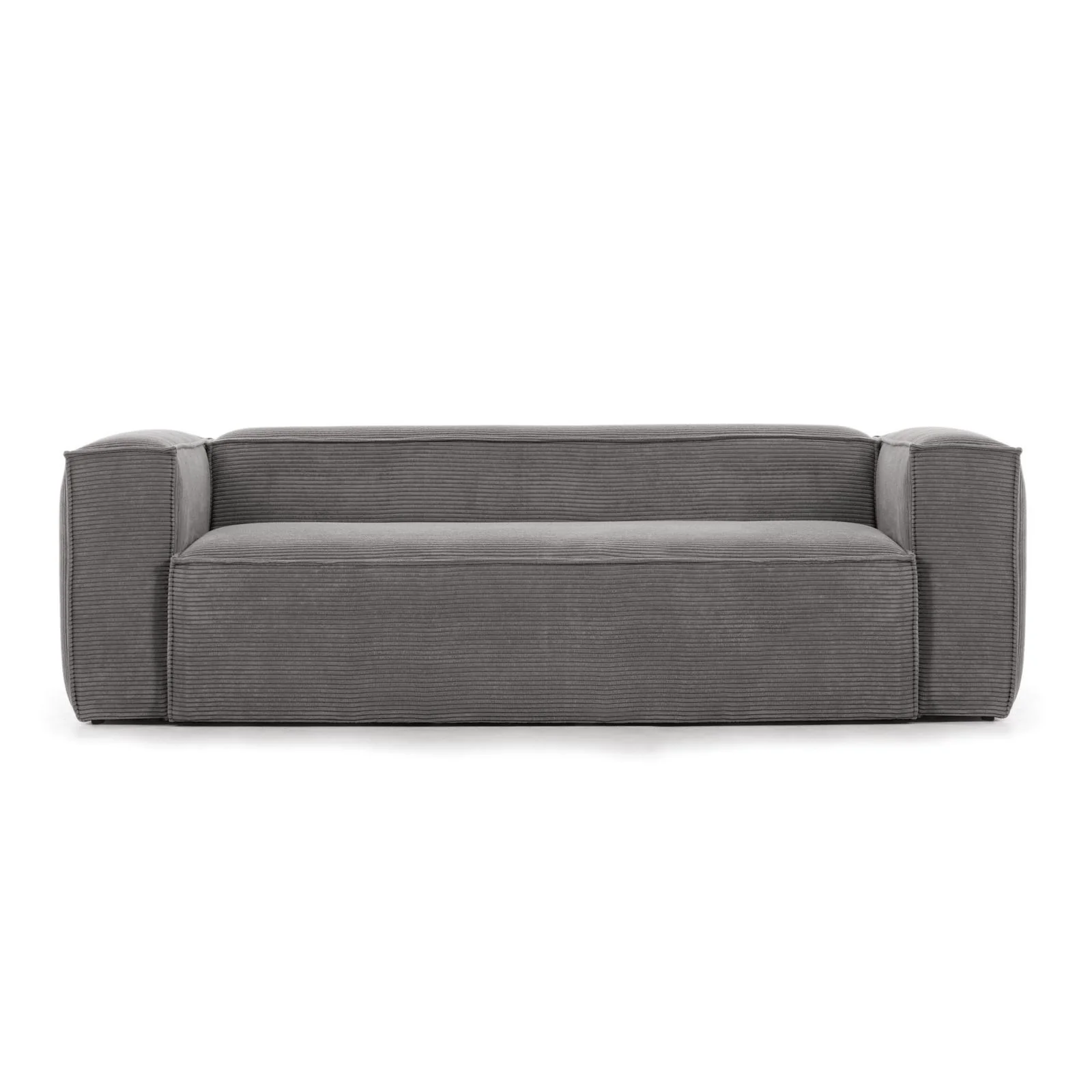 Blok 3-Sitzer-Sofa breiter Cord grau 240 cm - Image 6