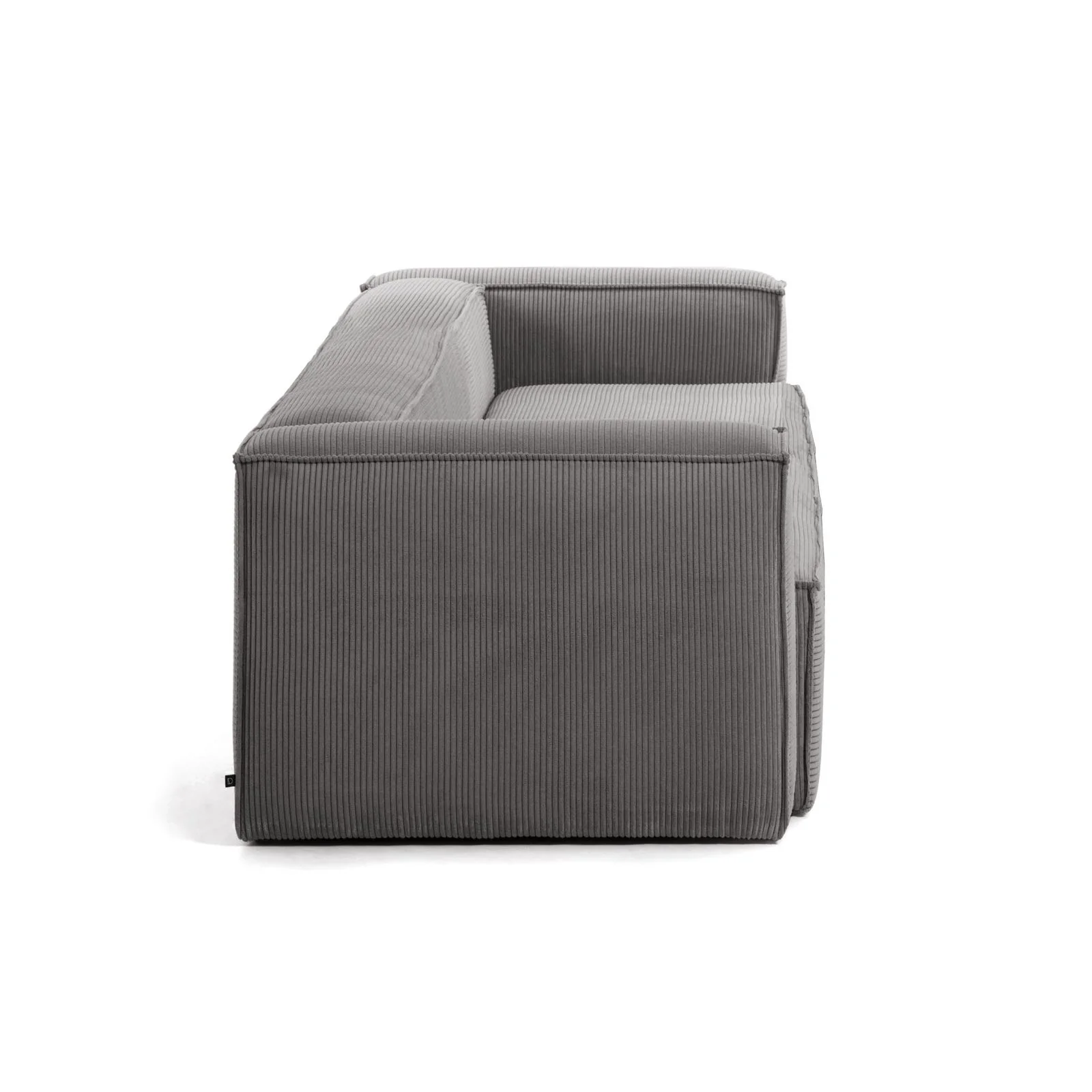 Blok 3-Sitzer-Sofa breiter Cord grau 240 cm - Image 8