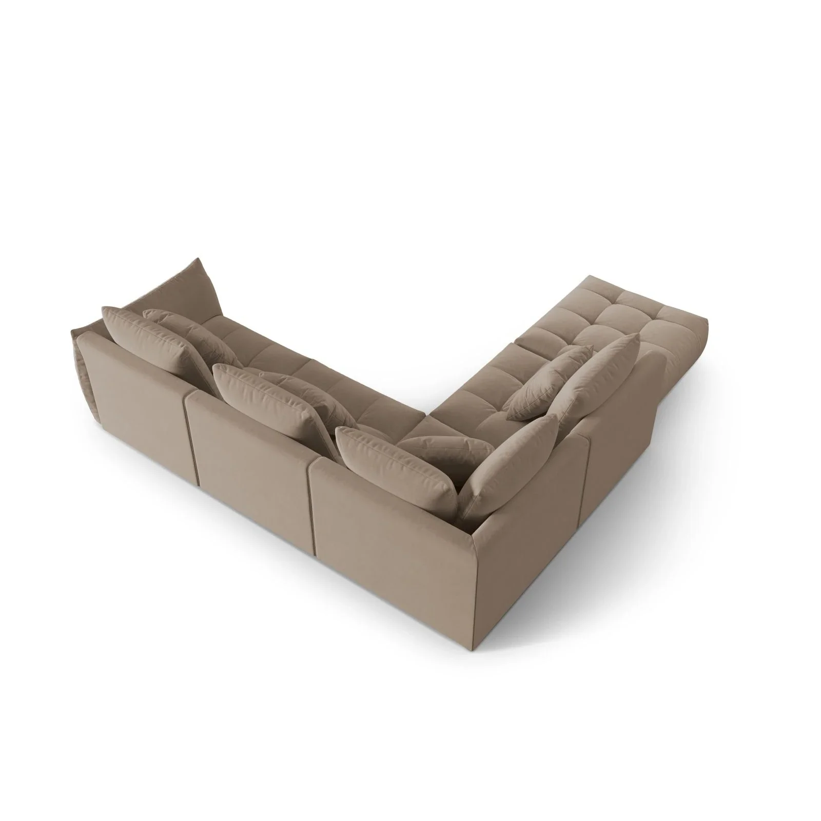 Bloom modulares 4-Sitzer Ecksofa Links, mit Bezug aus Samt oder Strukturstoff, 316x310 cm - Image 13