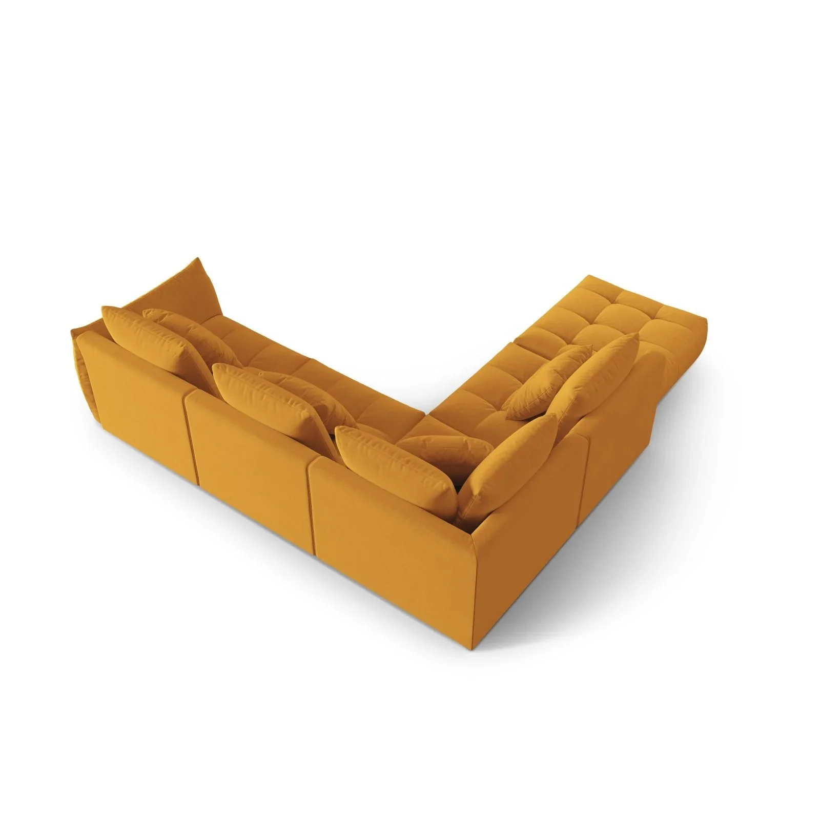 Bloom modulares 4-Sitzer Ecksofa Links, mit Bezug aus Samt oder Strukturstoff, 316x310 cm - Image 18