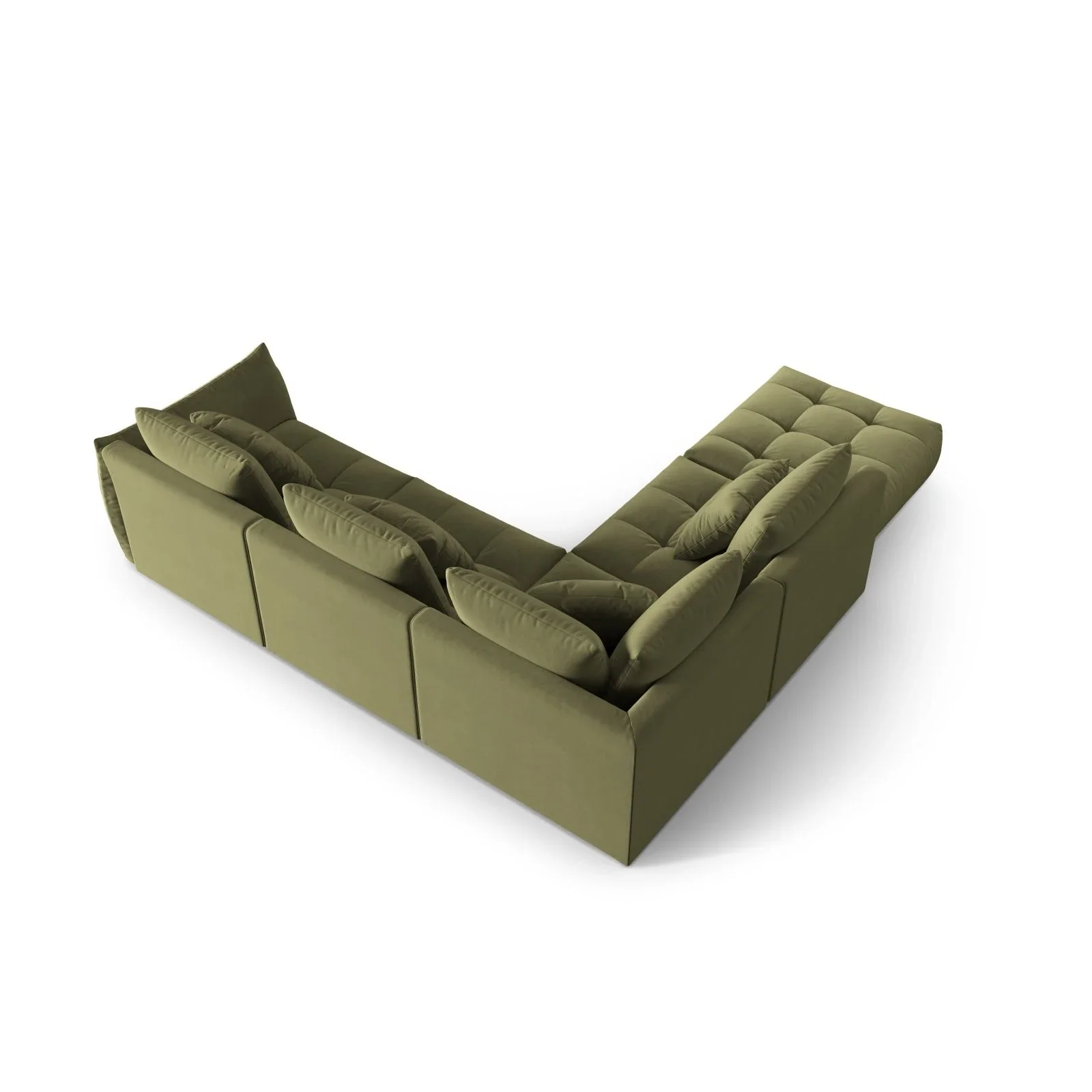 Bloom modulares 4-Sitzer Ecksofa Links, mit Bezug aus Samt oder Strukturstoff, 316x310 cm - Image 23