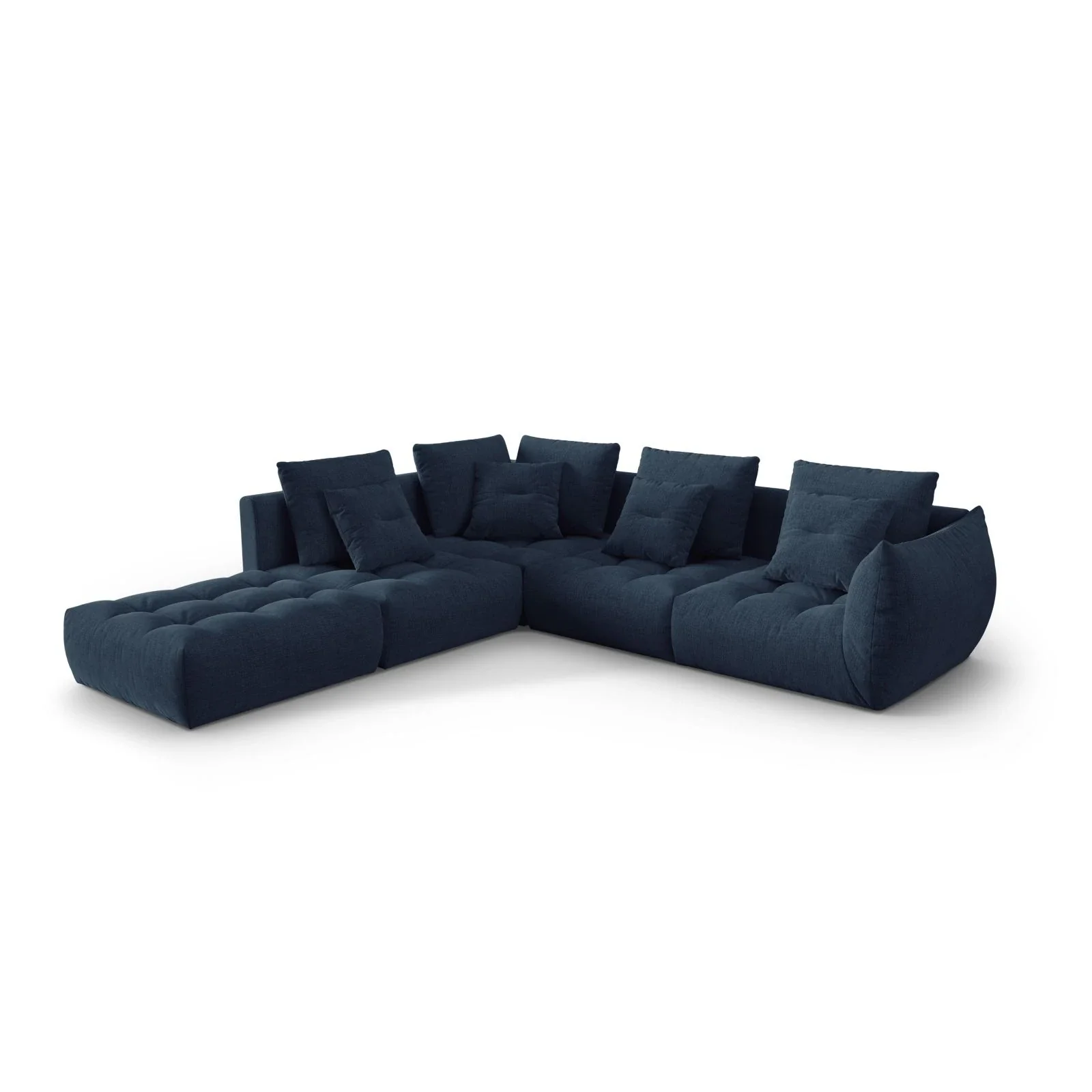 Bloom modulares 4-Sitzer Ecksofa Links, mit Bezug aus Samt oder Strukturstoff, 316x310 cm - Image 57