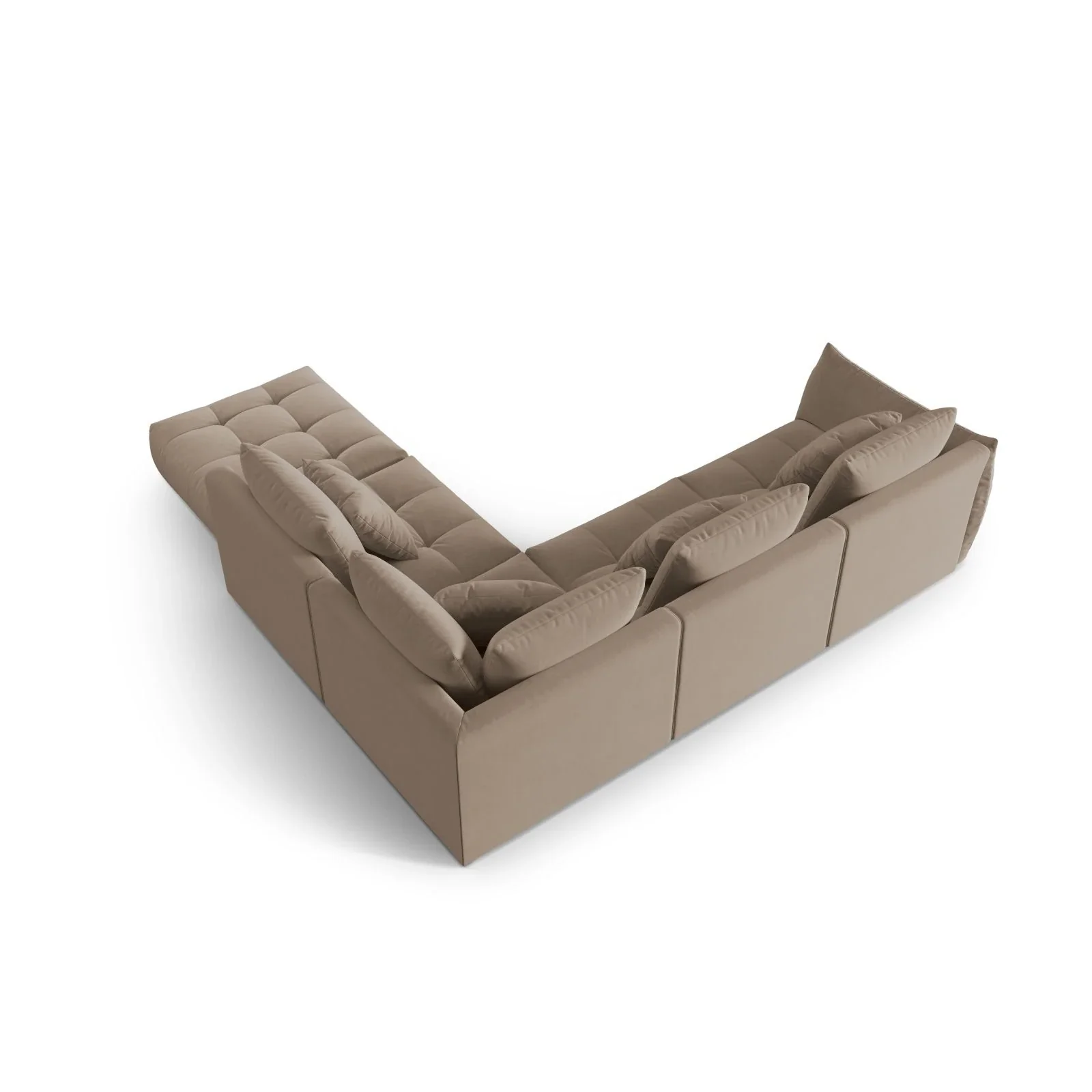 Bloom modulares 4-Sitzer Ecksofa Rechts, mit Bezug aus Samt oder Strukturstoff, 316x310 cm - Image 13