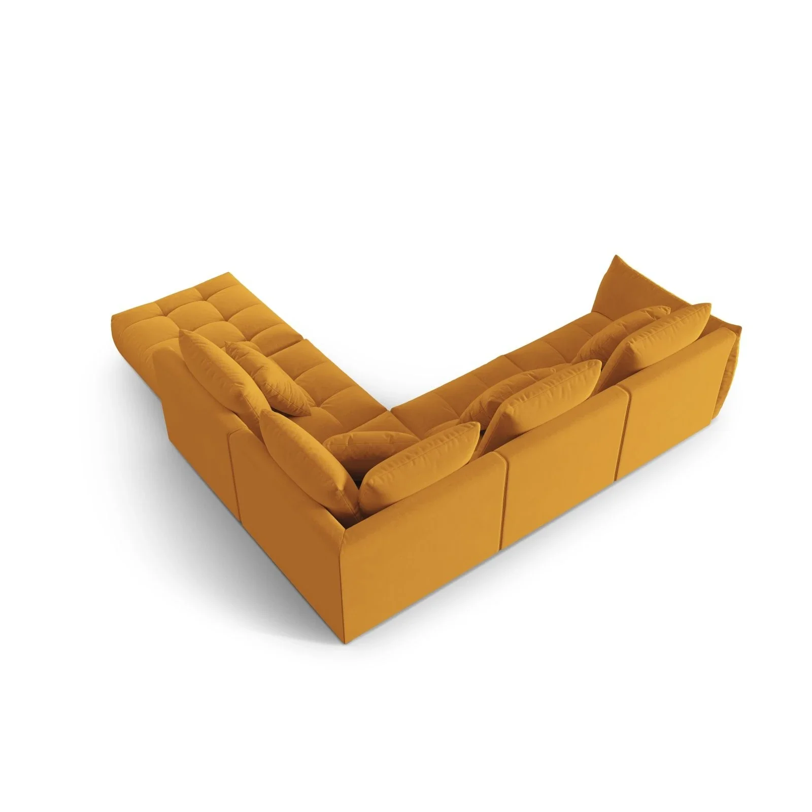 Bloom modulares 4-Sitzer Ecksofa Rechts, mit Bezug aus Samt oder Strukturstoff, 316x310 cm - Image 18