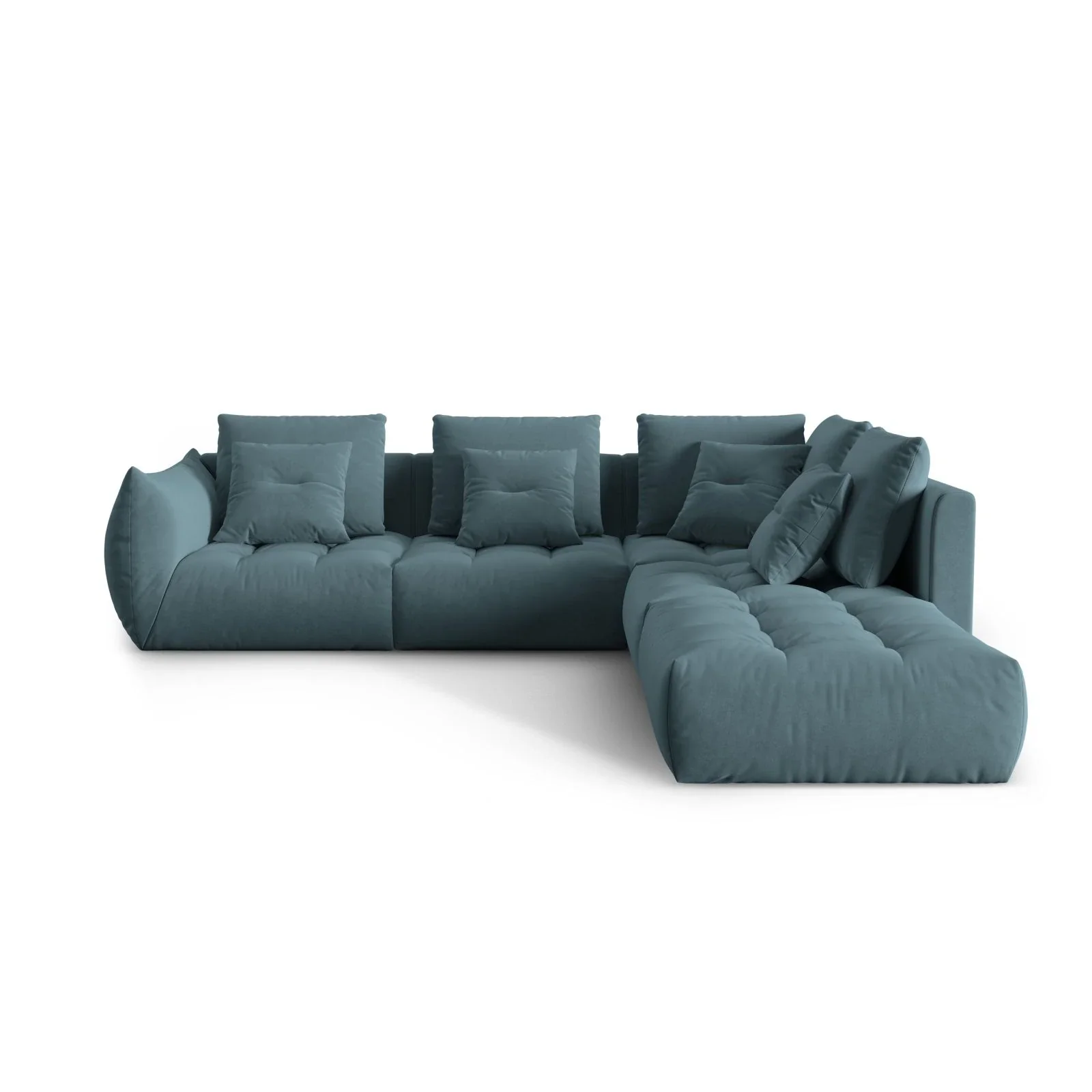 Bloom modulares 4-Sitzer Ecksofa Rechts, mit Bezug aus Samt oder Strukturstoff, 316x310 cm - Image 26