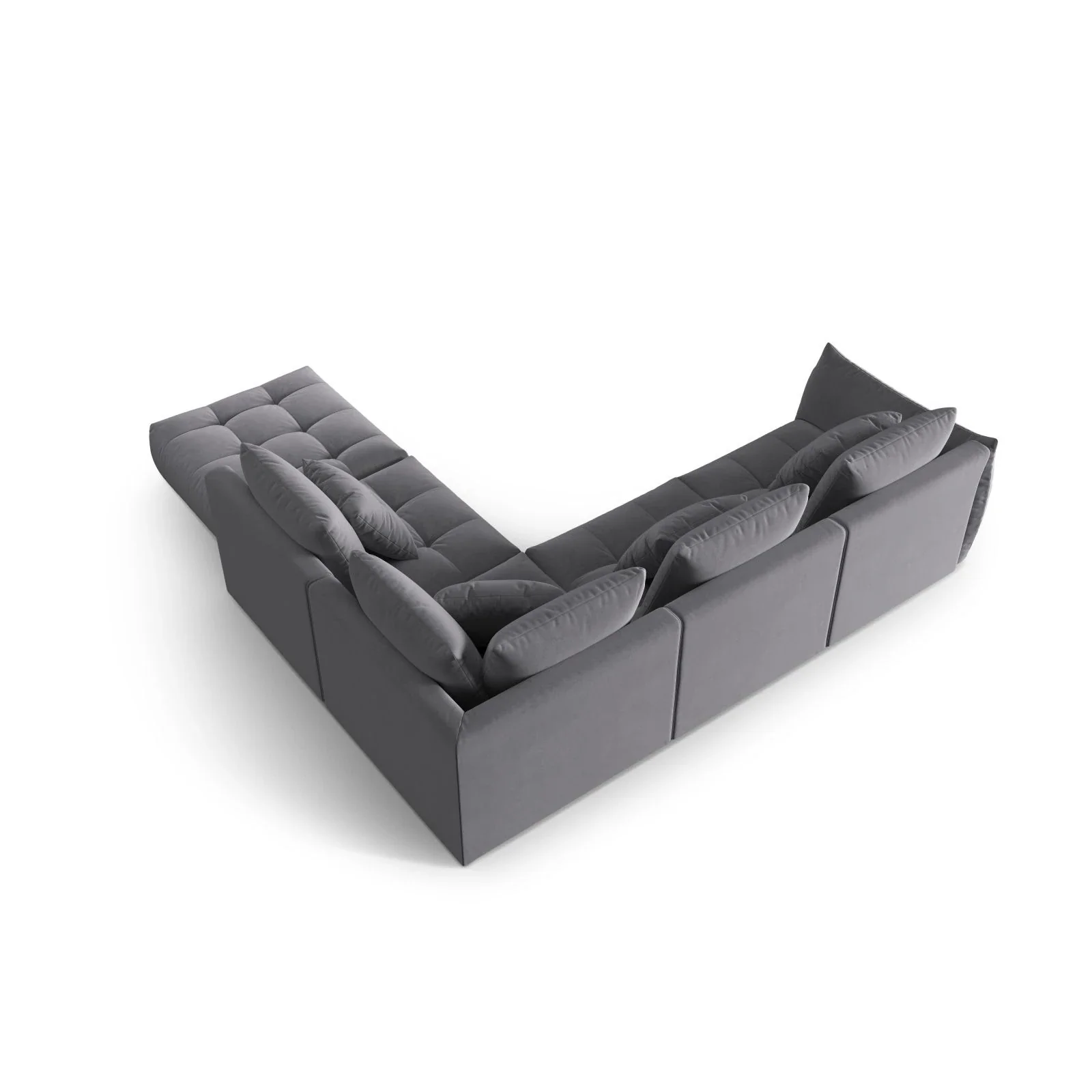 Bloom modulares 4-Sitzer Ecksofa Rechts, mit Bezug aus Samt oder Strukturstoff, 316x310 cm - Image 38