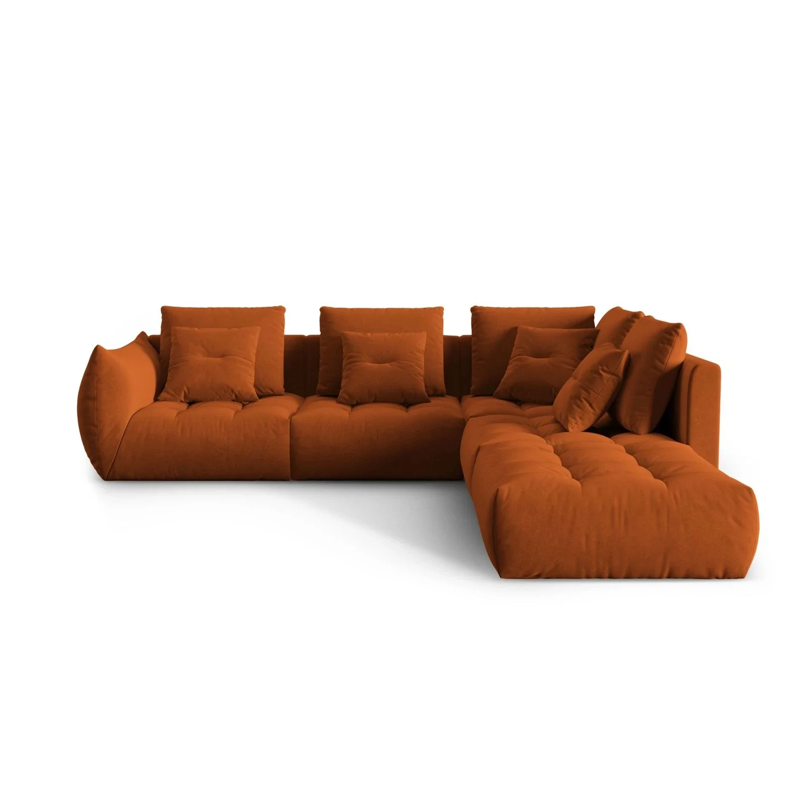 Bloom modulares 4-Sitzer Ecksofa Rechts, mit Bezug aus Samt oder Strukturstoff, 316x310 cm - Image 41