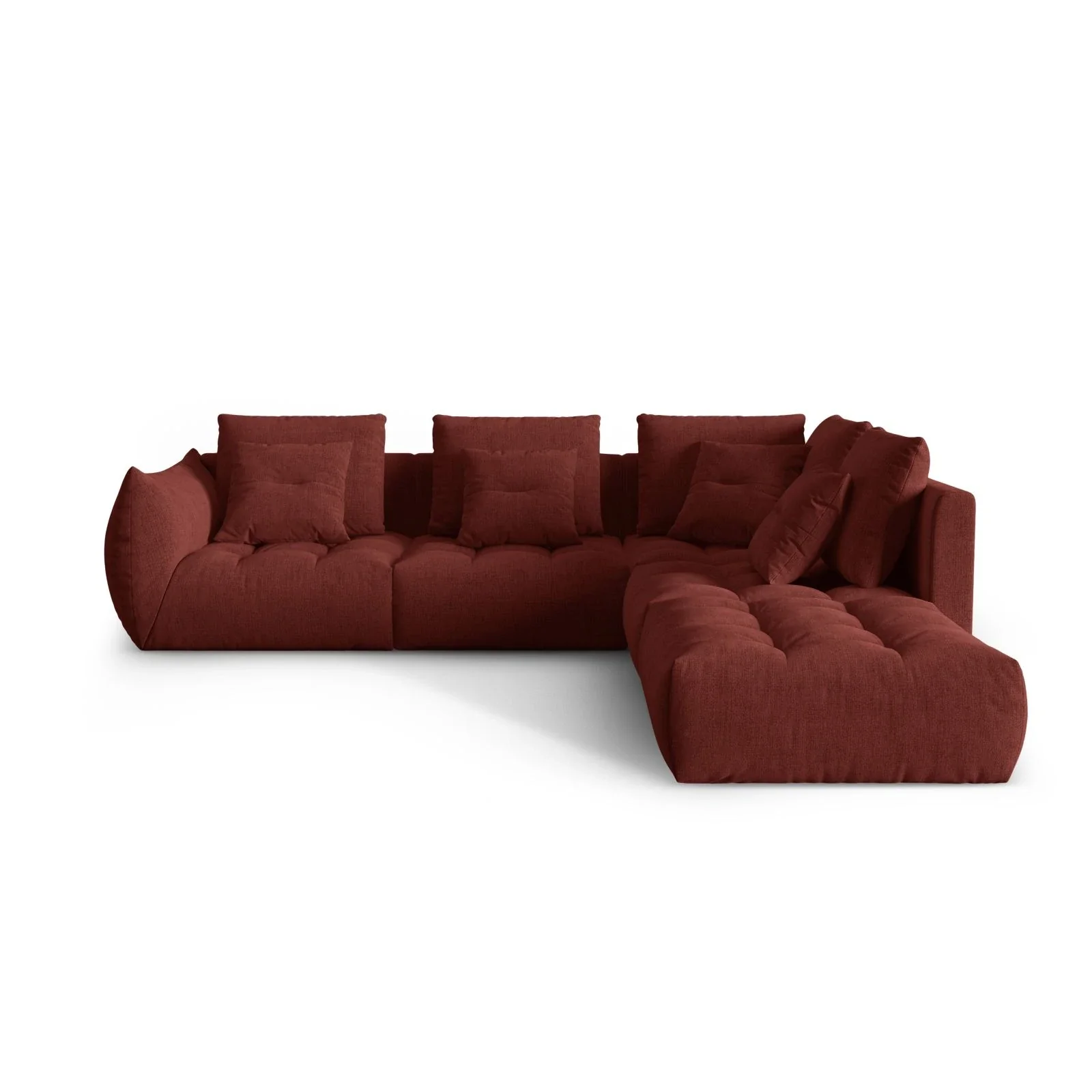 Bloom modulares 4-Sitzer Ecksofa Rechts, mit Bezug aus Samt oder Strukturstoff, 316x310 cm - Image 51