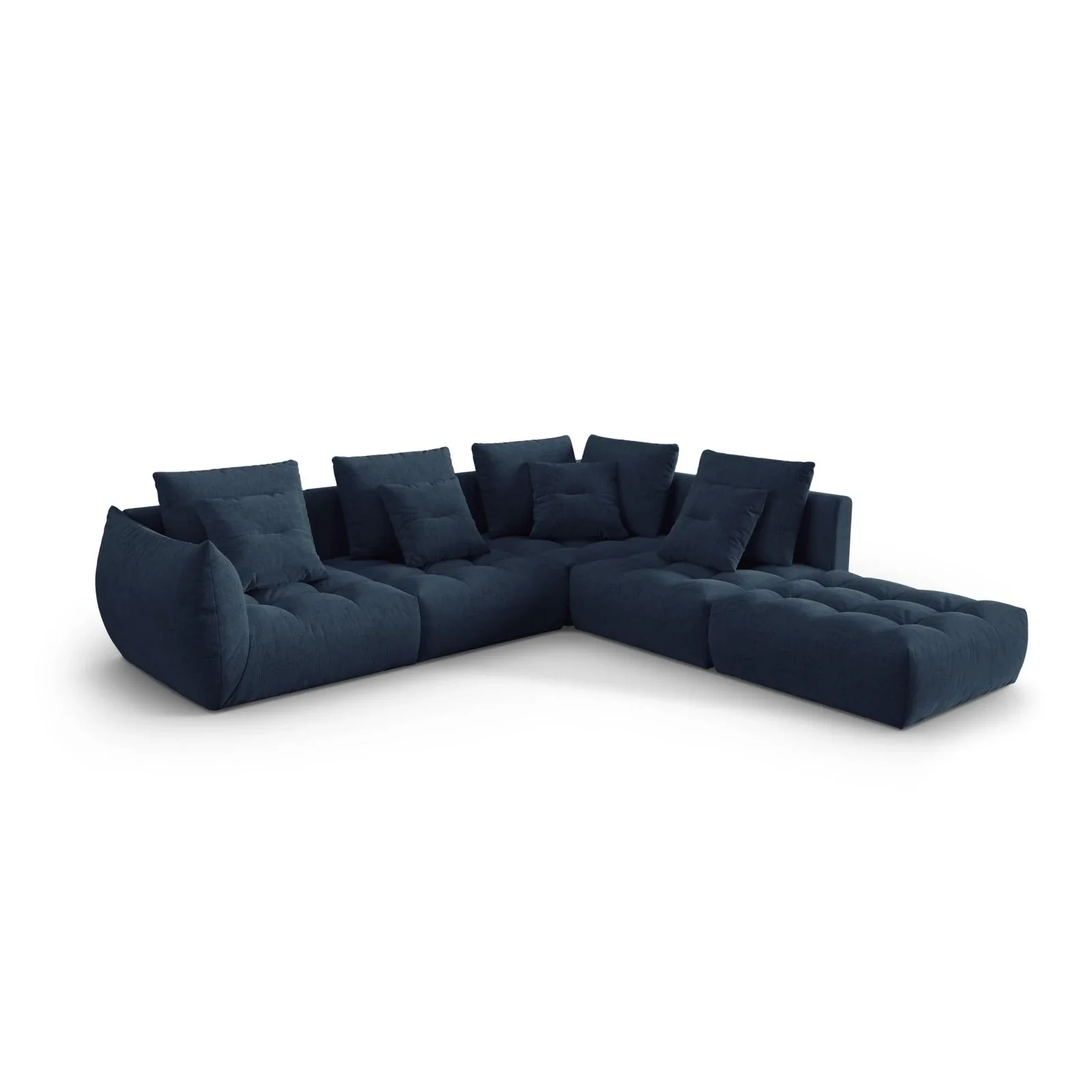 Bloom modulares 4-Sitzer Ecksofa Rechts, mit Bezug aus Samt oder Strukturstoff, 316x310 cm - Image 57